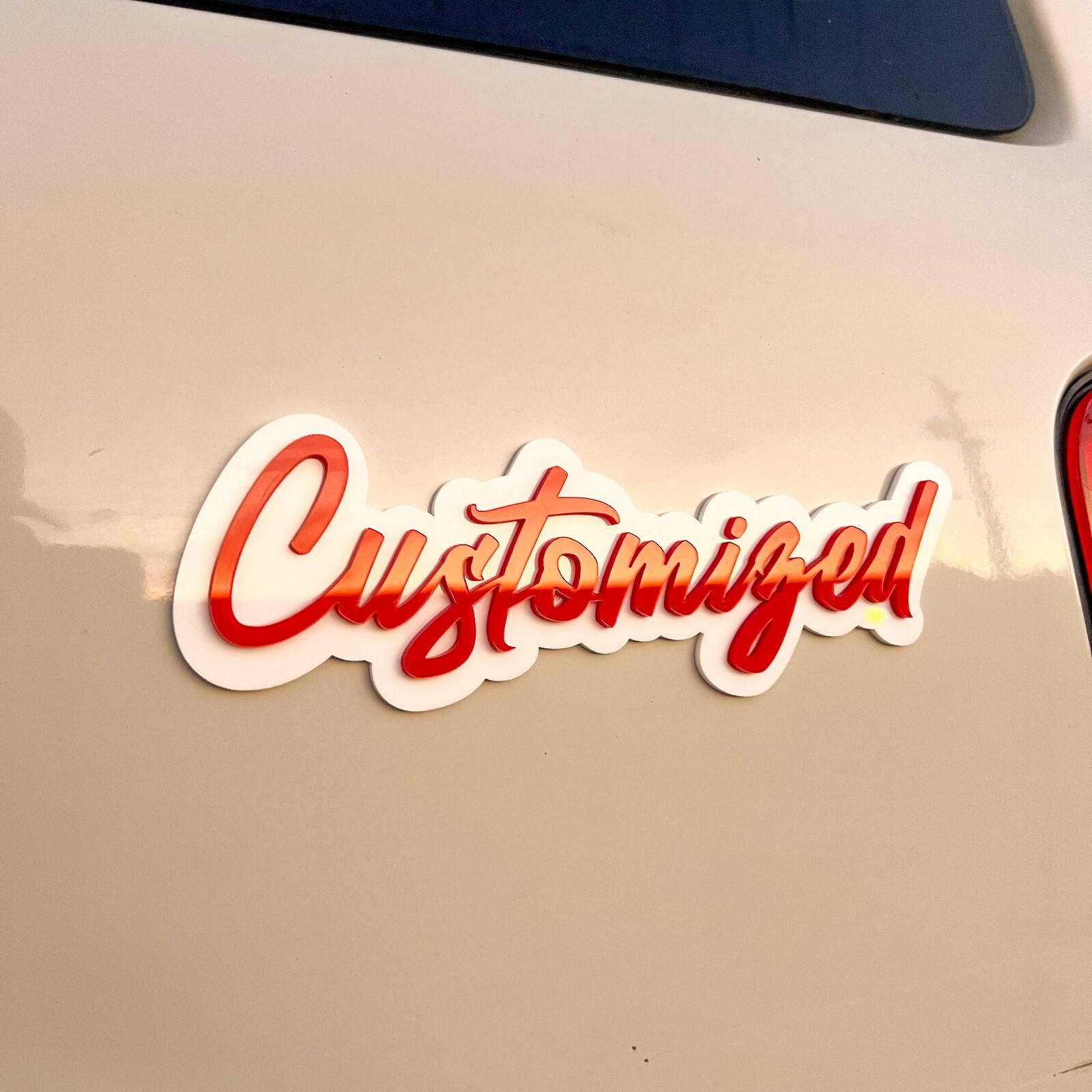Custom Car Name Emblem Badge – Customized Text Names