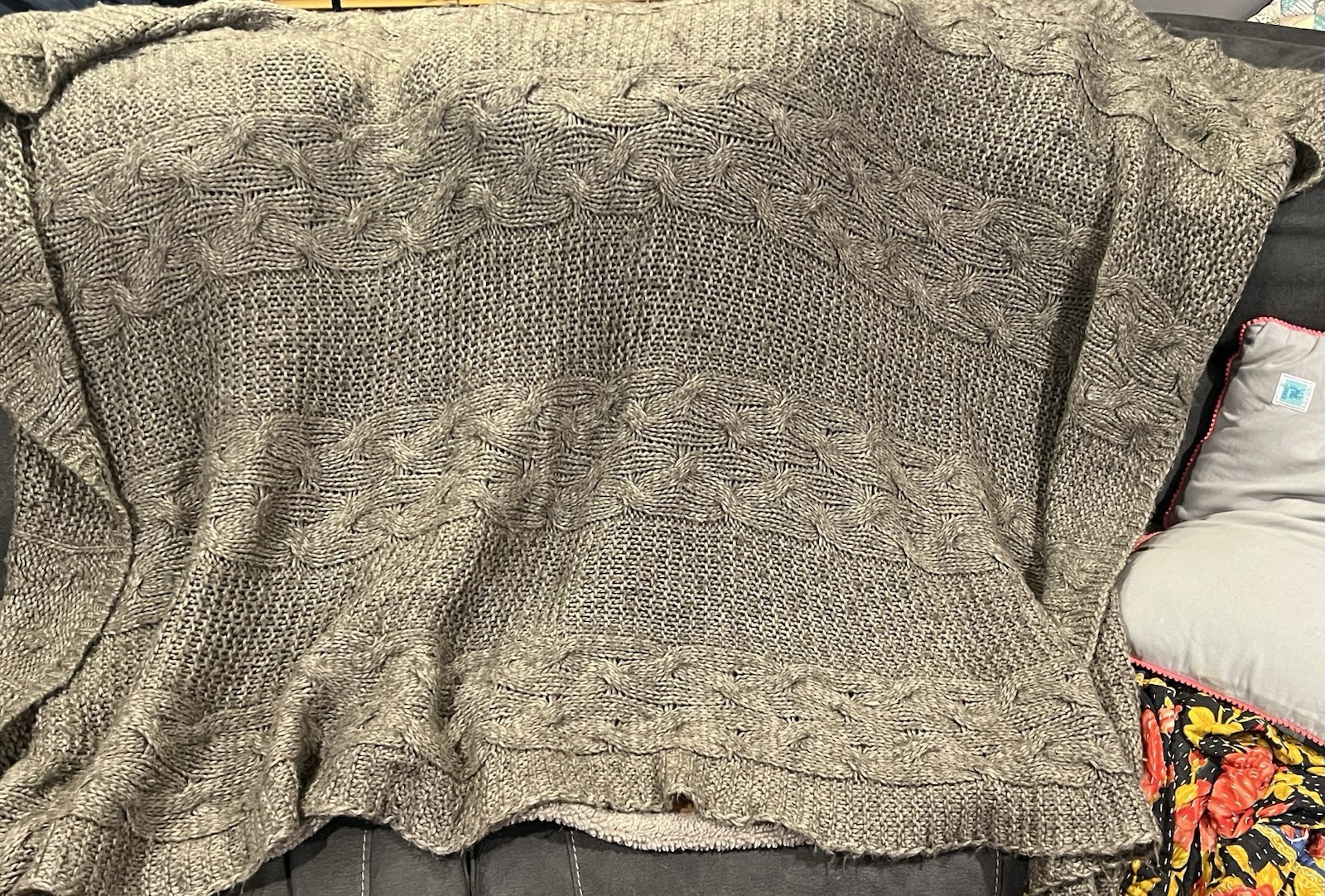 Restoration Hardware Brownish Gray Alpaca Wool Throw 83×44” Made In Italy