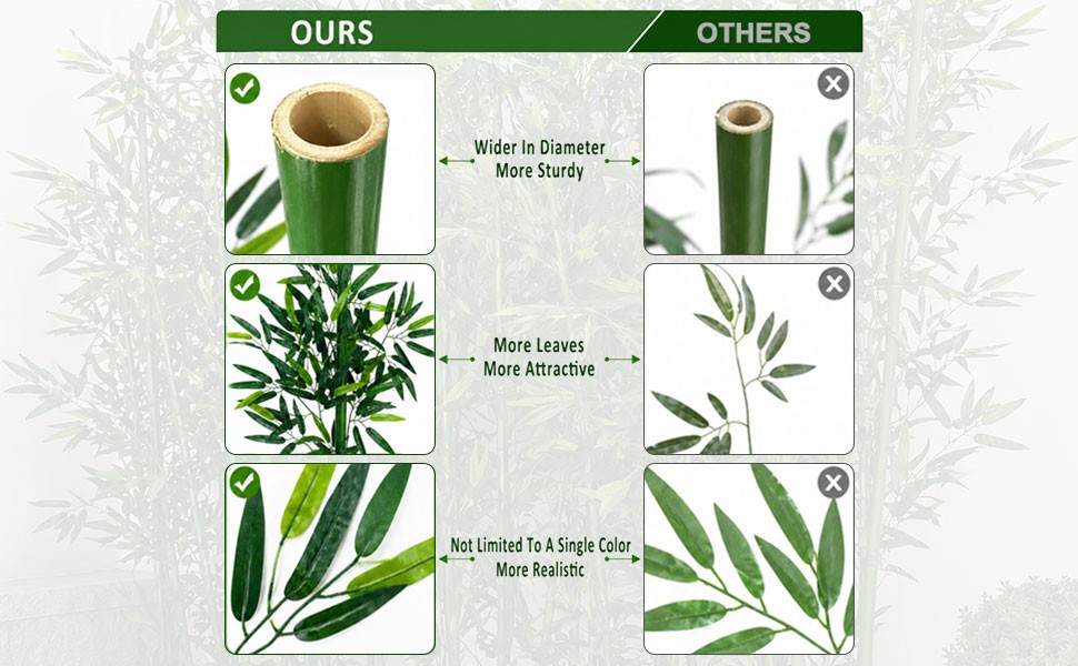 4 FT Fake Bamboo Plant Indoor: 10 Packs Artificial Tall Tree Decor, Faux Bamboo
