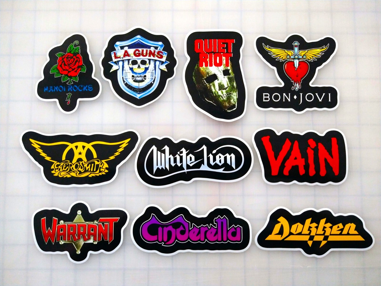 Glam Rock / Hair Metal Sticker Lot (10 Pack) SET 2 80s heavy thrash classic punk
