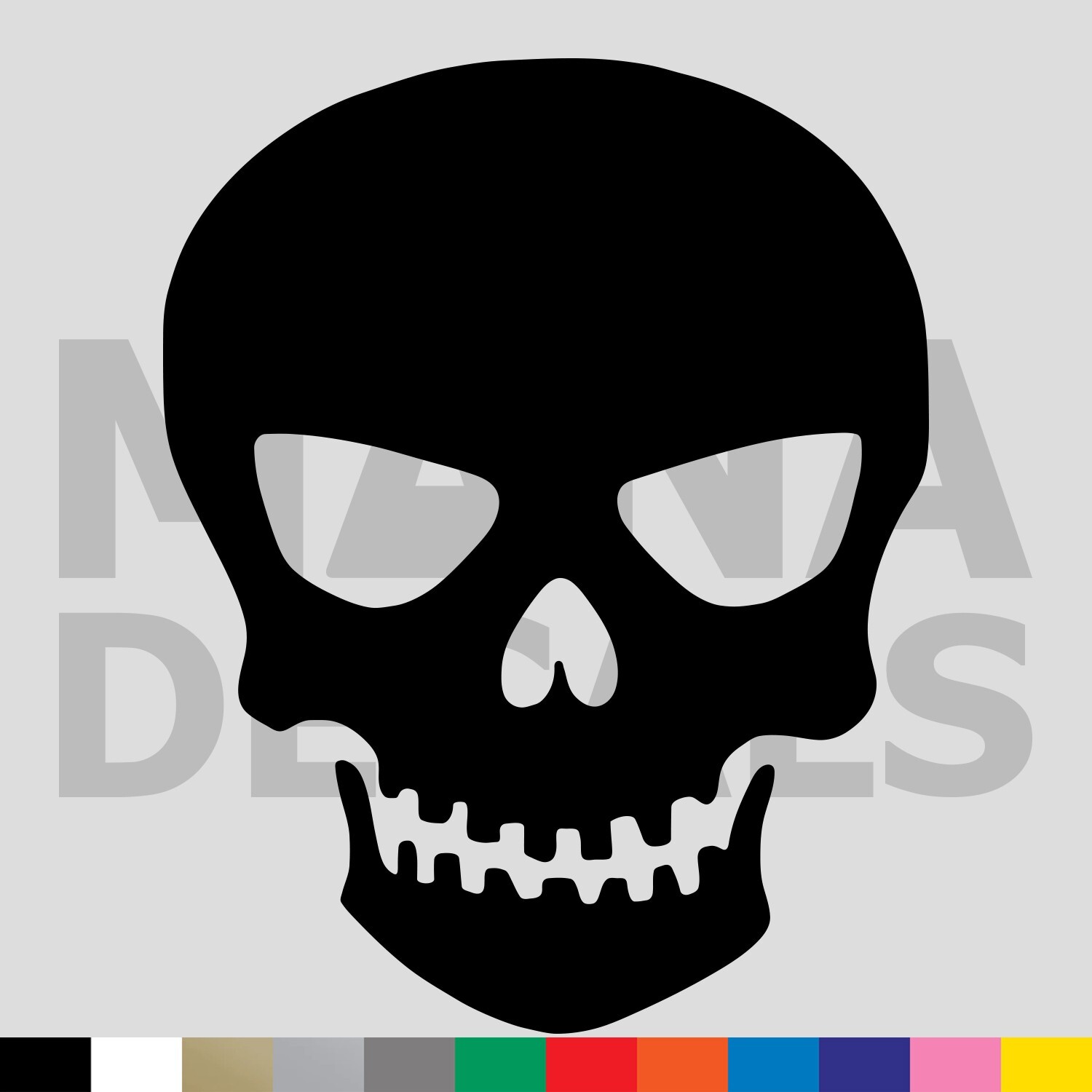 Skull Vinyl Die Cut Decal Sticker – Skeleton Bone