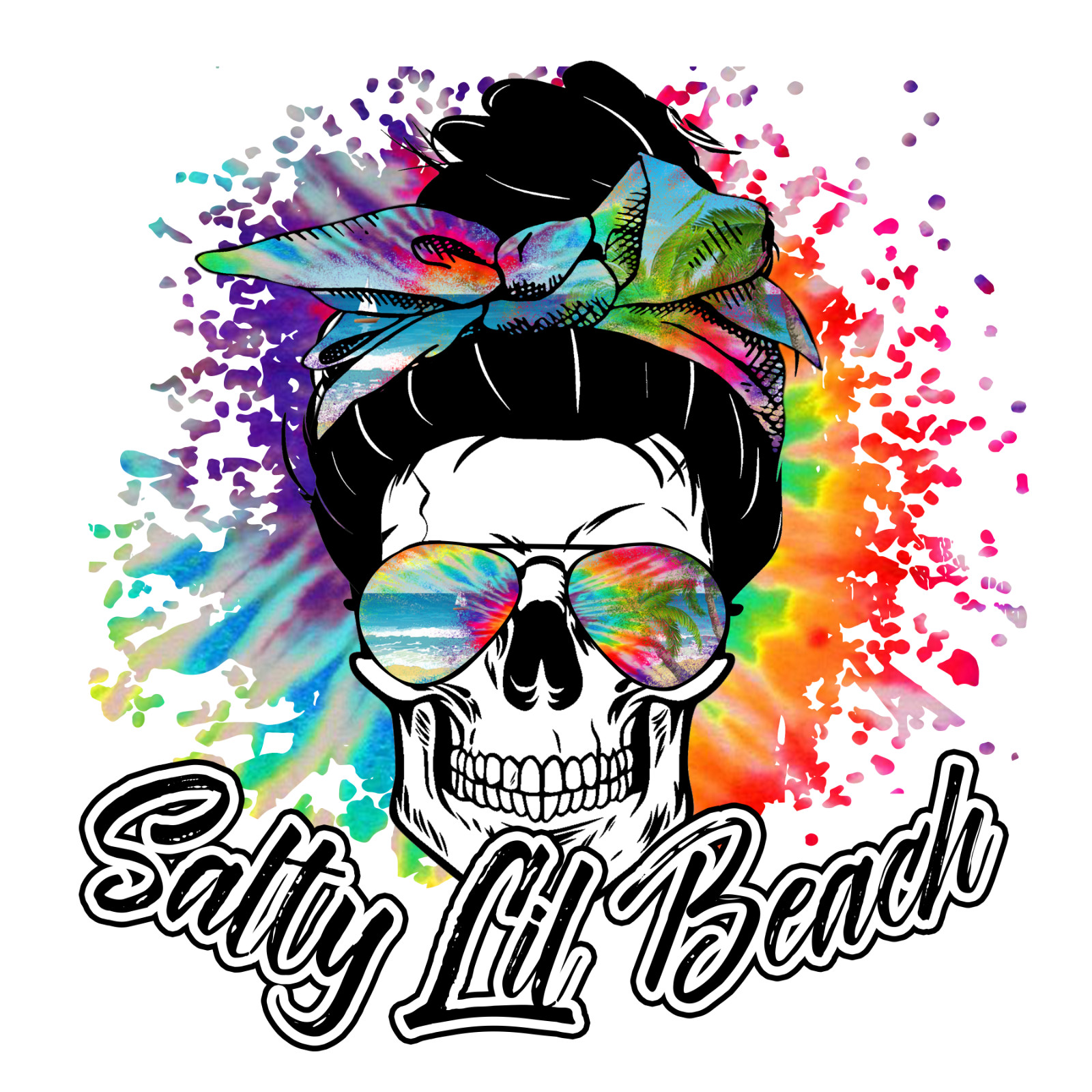 SALTY LIL BEACH Sublimation Print Ready to Press, Heat Transfer PICK YOUR SIZE
