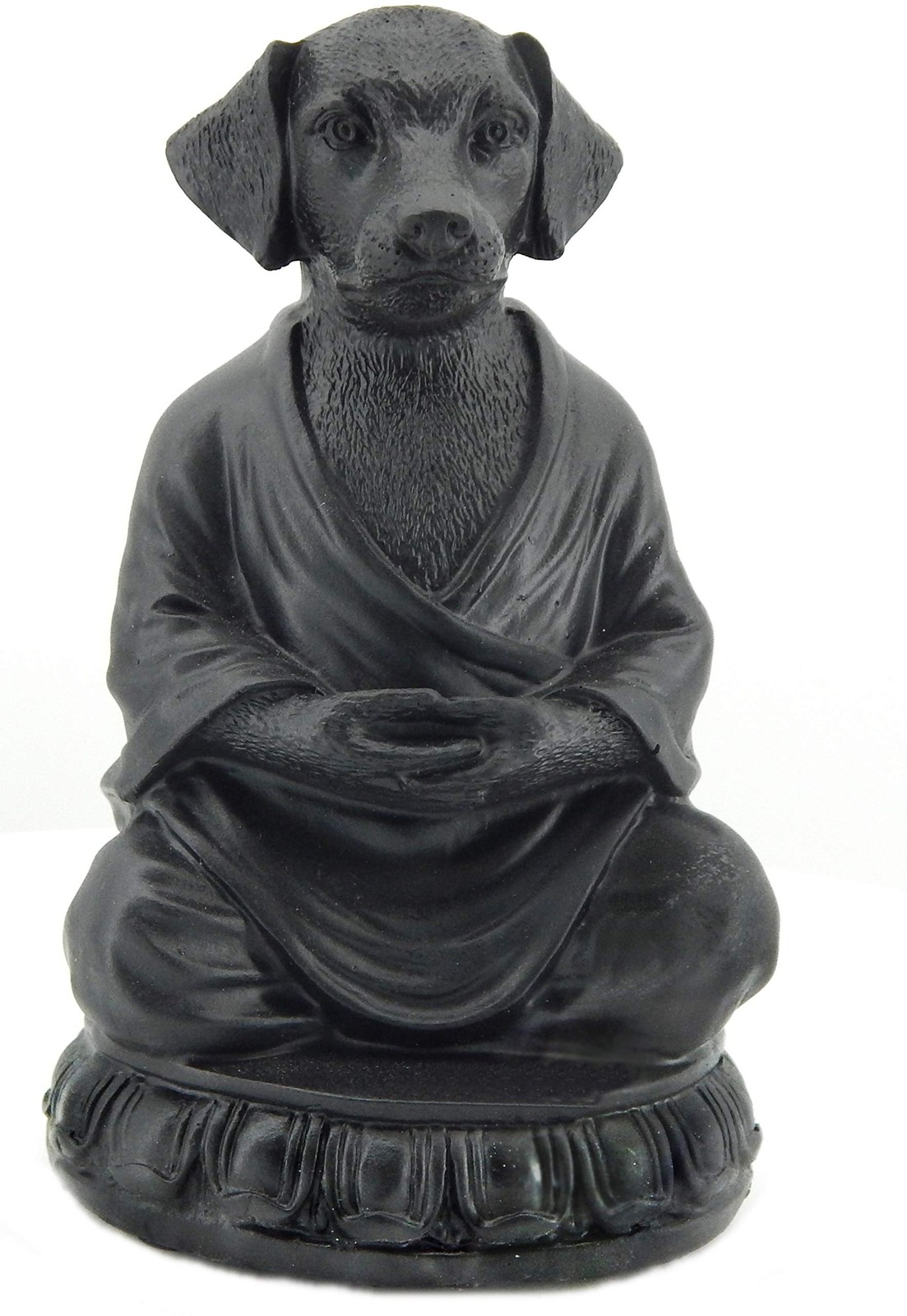 29608 Meditating Dog Statue Cute Zen Buddha Yoga Pose Monk Namaste Mindfulnes…