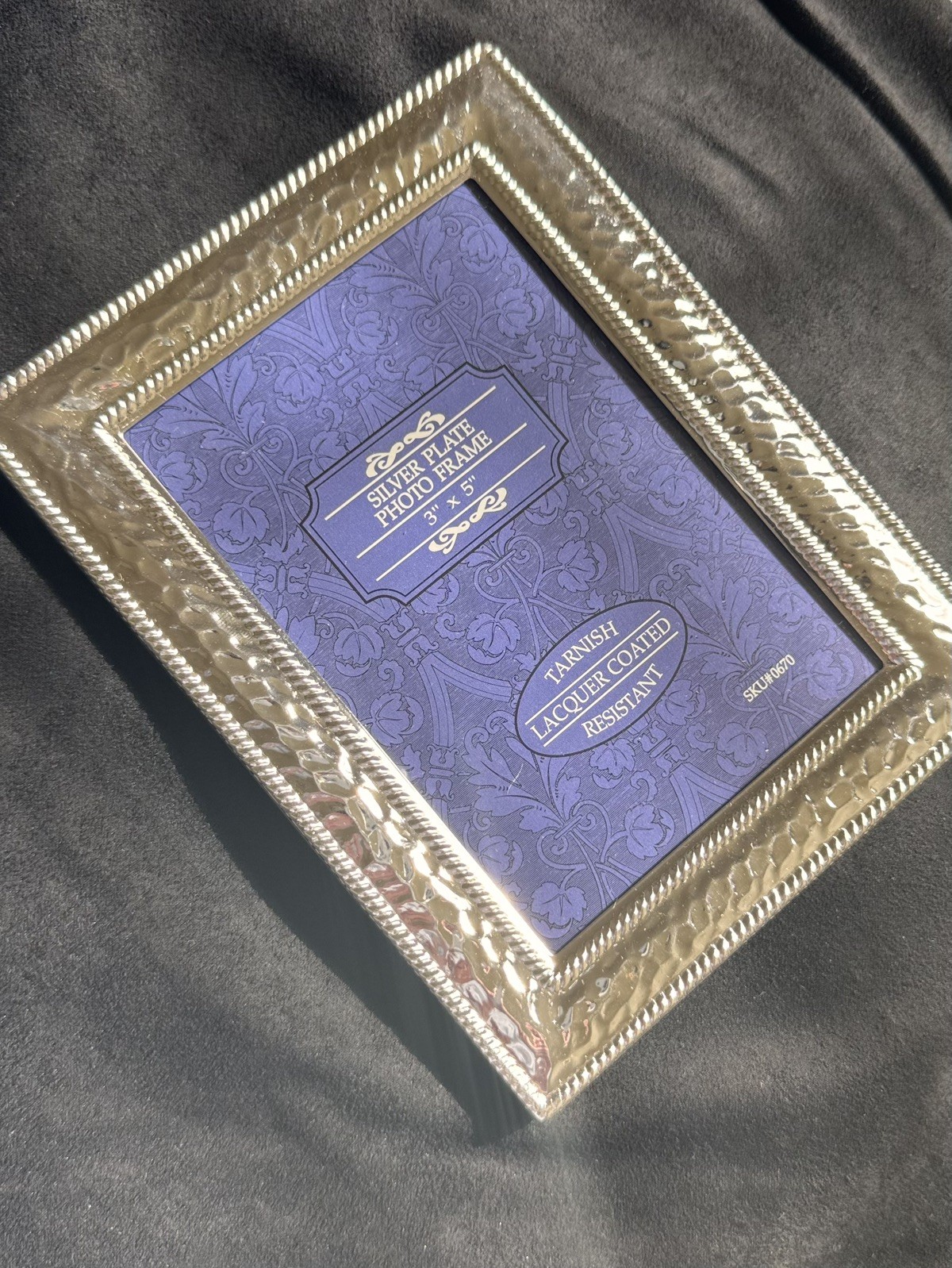 Frame Silver Plated 6×4.75 Inch Fits 3x 5 Photos Lacquer Coated Shinny