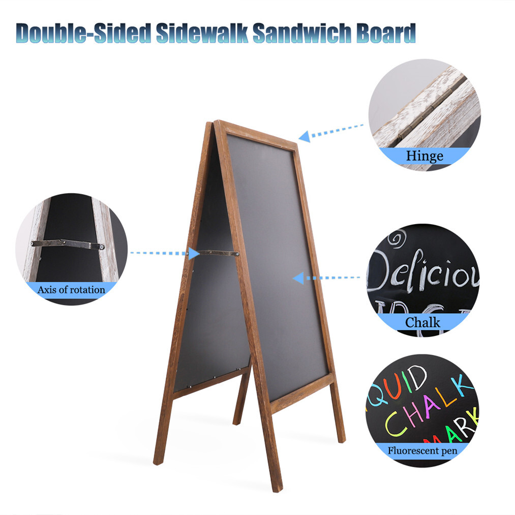 Magnetic A-Frame Chalkboard Message Sign Board Extra Large 44″x22″ Free Standing