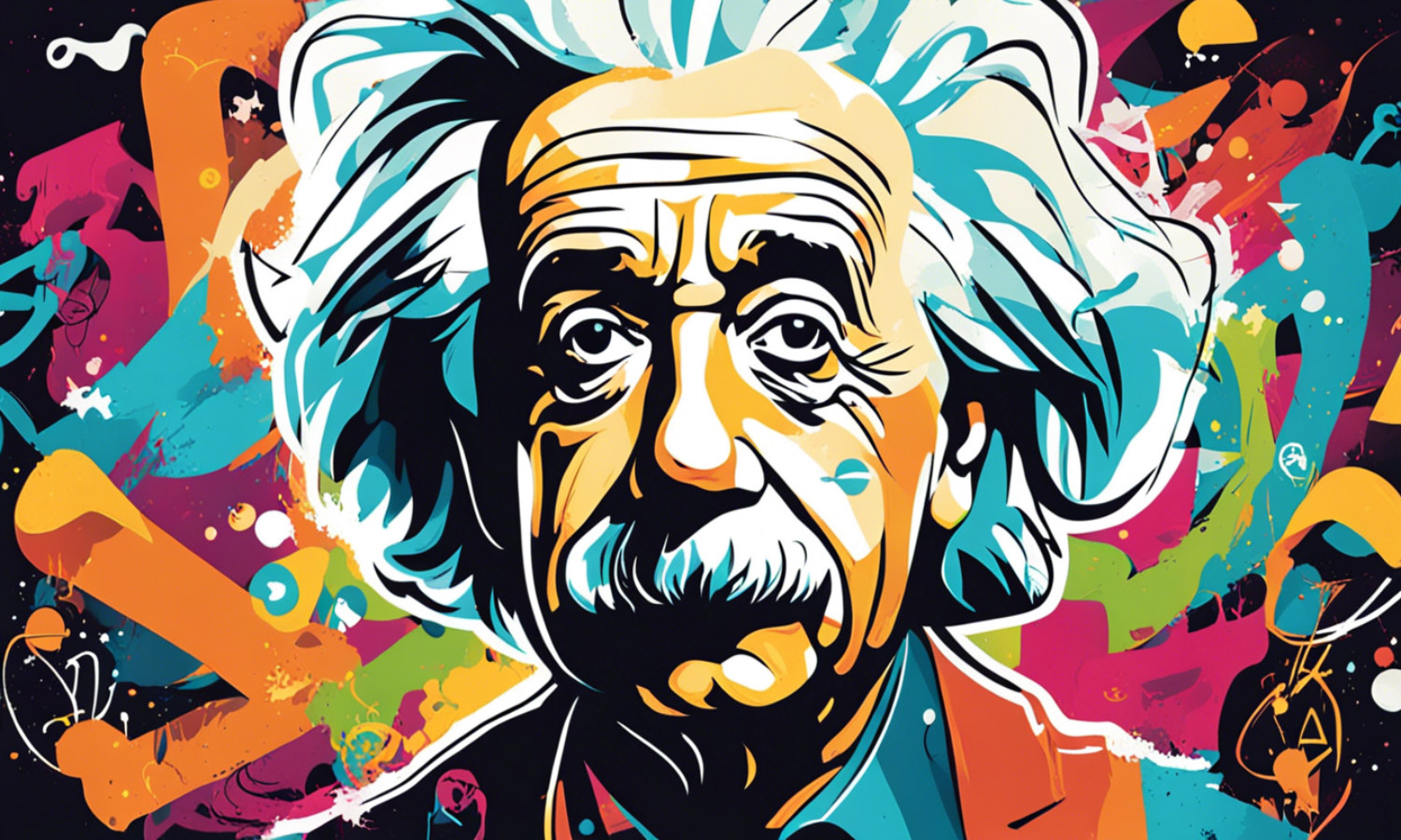 ALBERT EINSTEIN GRAFFITI CANVAS WALL ART READY TO HANG CP152