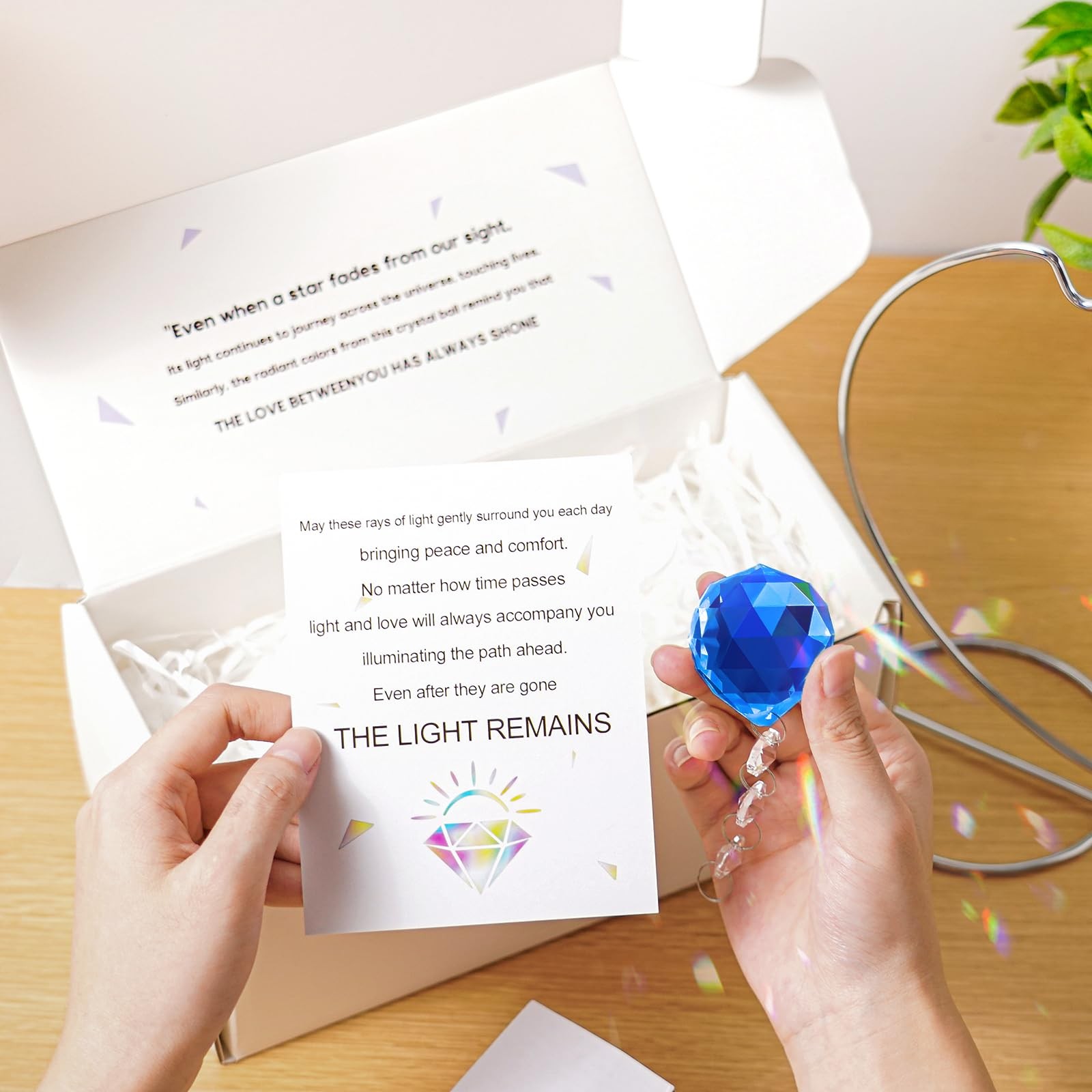 Linyalmy 9-In Memorial Giftssympathy Gifts For Loss Of Loved One40Mm Crystal