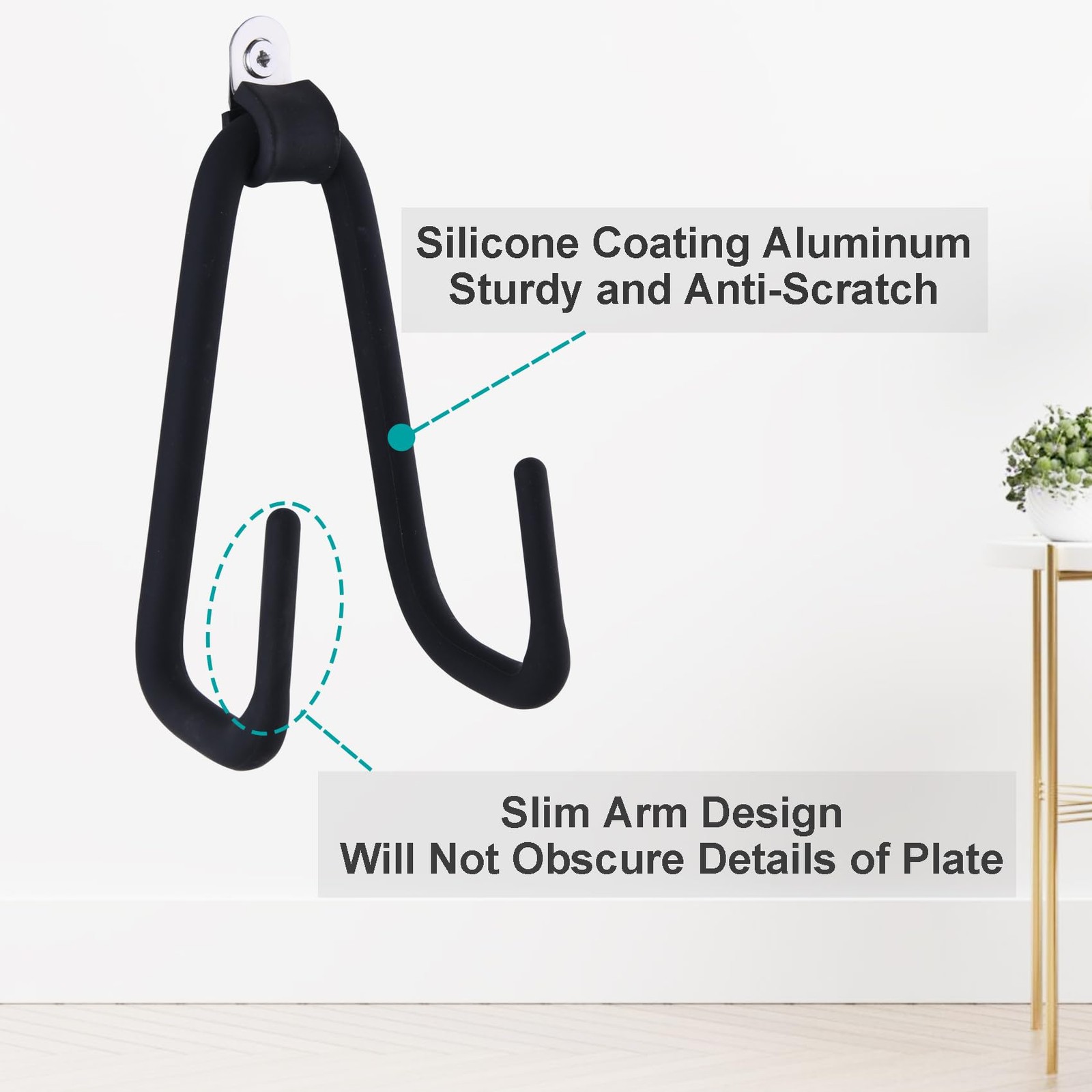 Wall Plate Hangers for 6-12 inches Plate Adjustable Plate Stand Holder Silicon