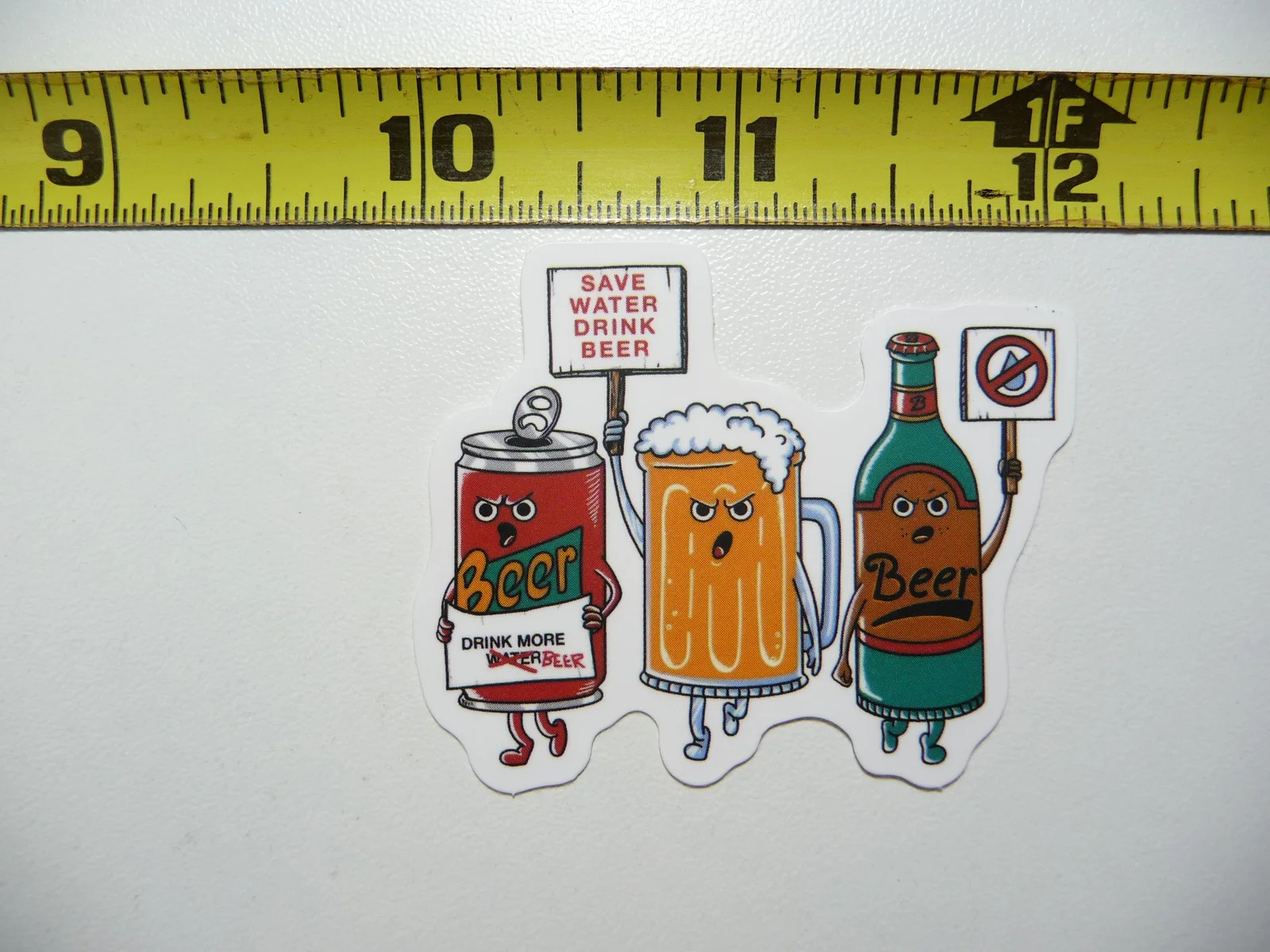 SAVE WATER DRINK BEER PROTEST SMALL STICKER DECAL FUNNY DRINKING ALCOHOL