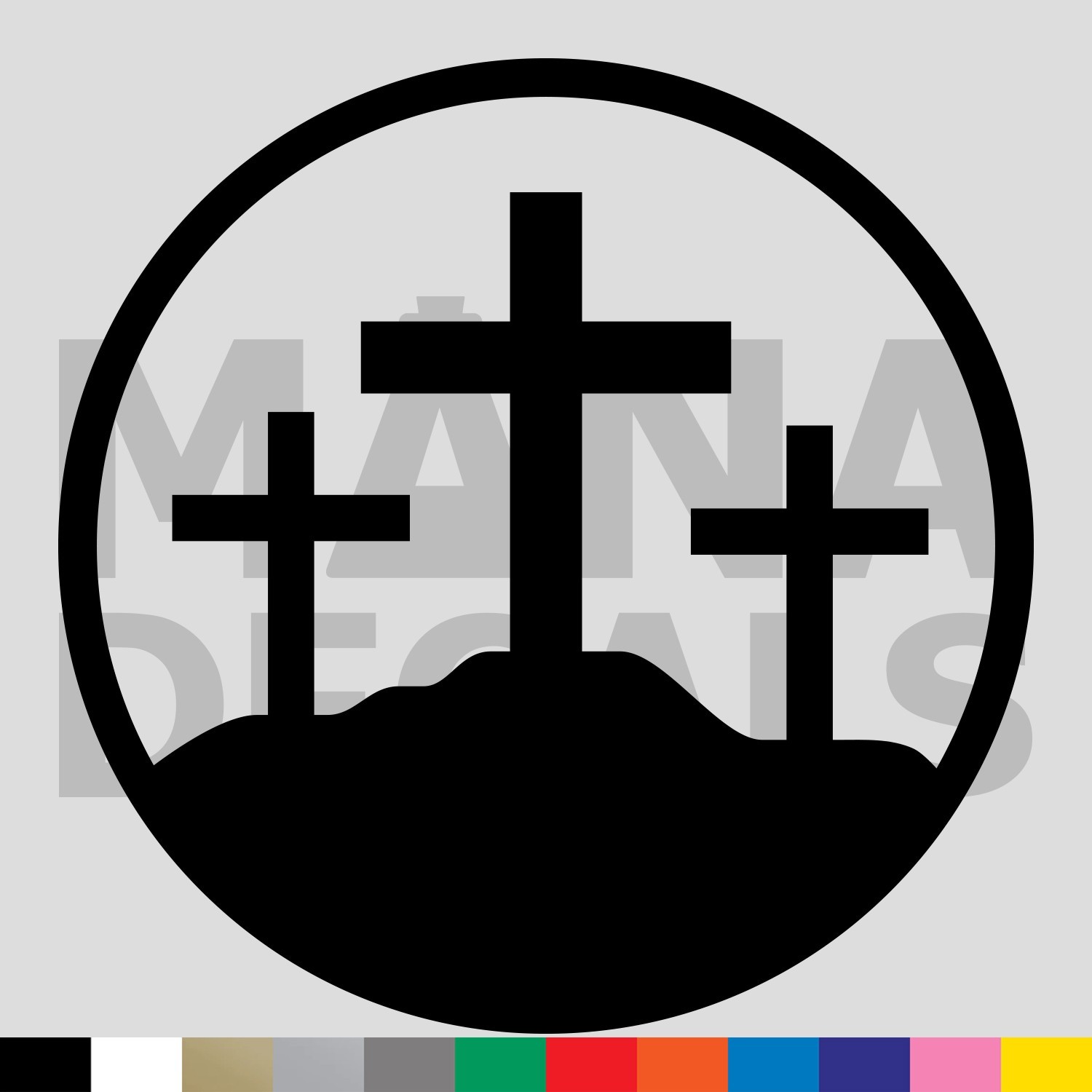 Calvary Cross Emblem Vinyl Die Cut Decal Sticker – Jesus Christ Christian God