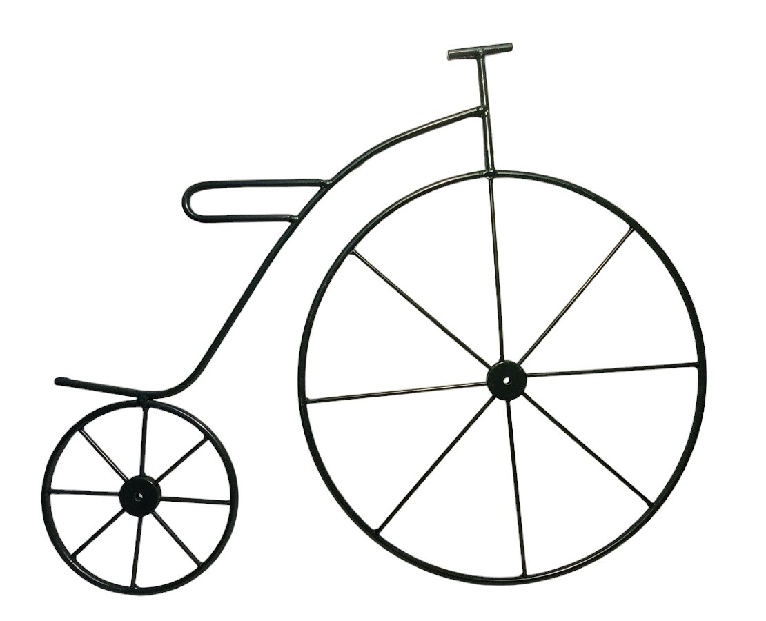 Vintage Wrought Iron High Wheel Folk Bicycle Home Interiors Home Decor Homco