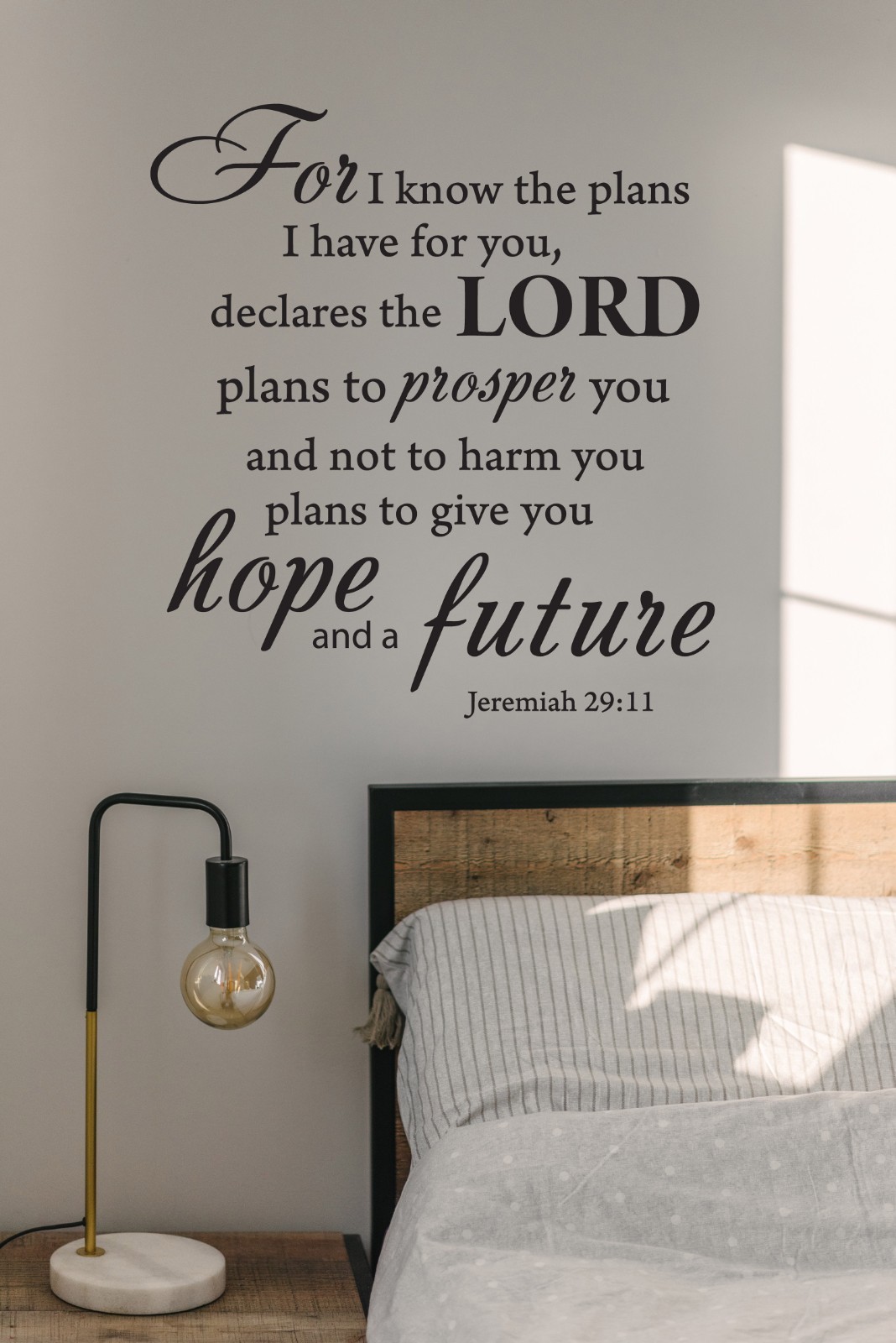 Jeremiah 29:11 Quotes Sayings Words Art Decor Lettering Vinyl Wall Bible Verse