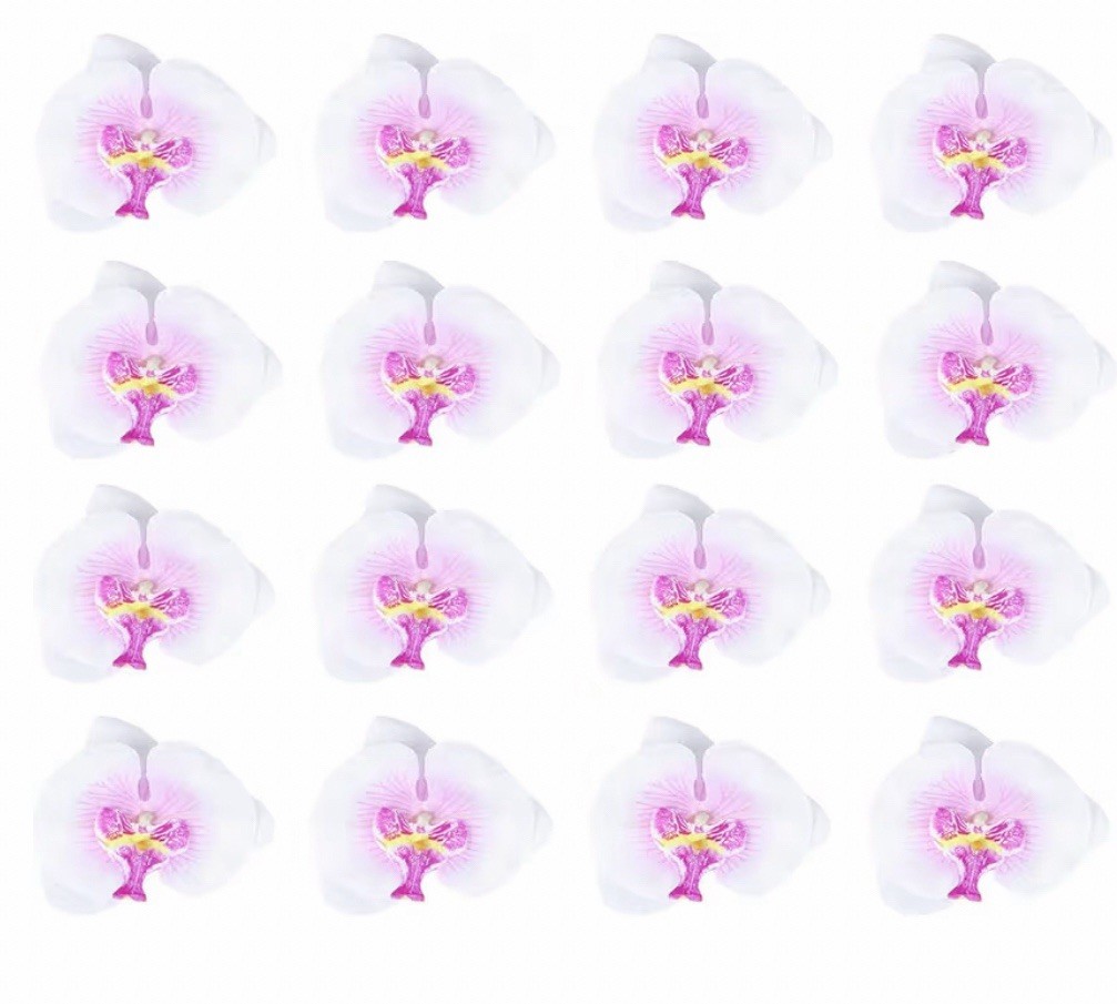 Vosarea 16pcs Artificial Butterfly Orchid Silk Phalaenopsis Flower