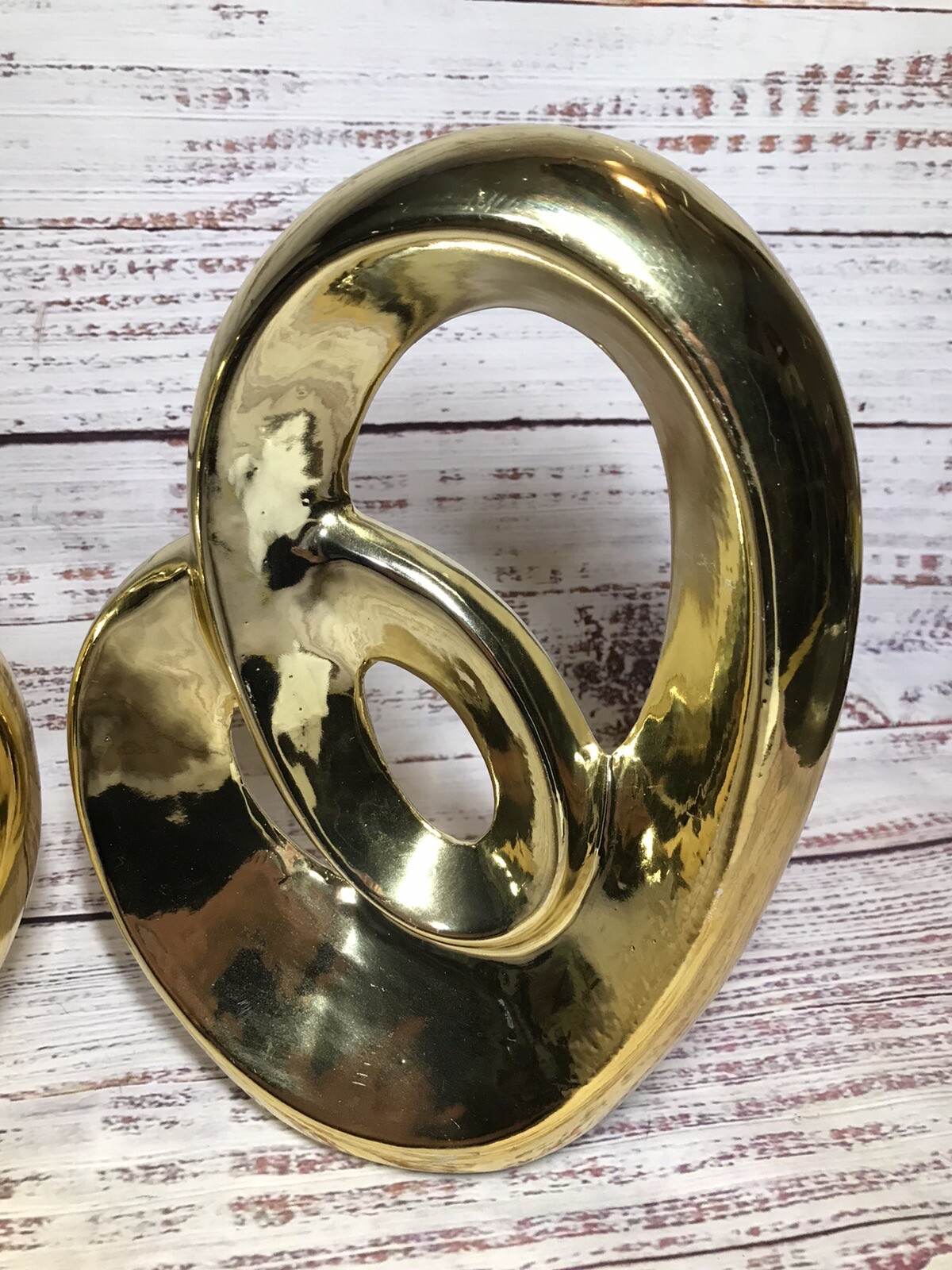 Gold Metallic Table Shelf Mantle Decor Metallic Finish WEAR see Pictures