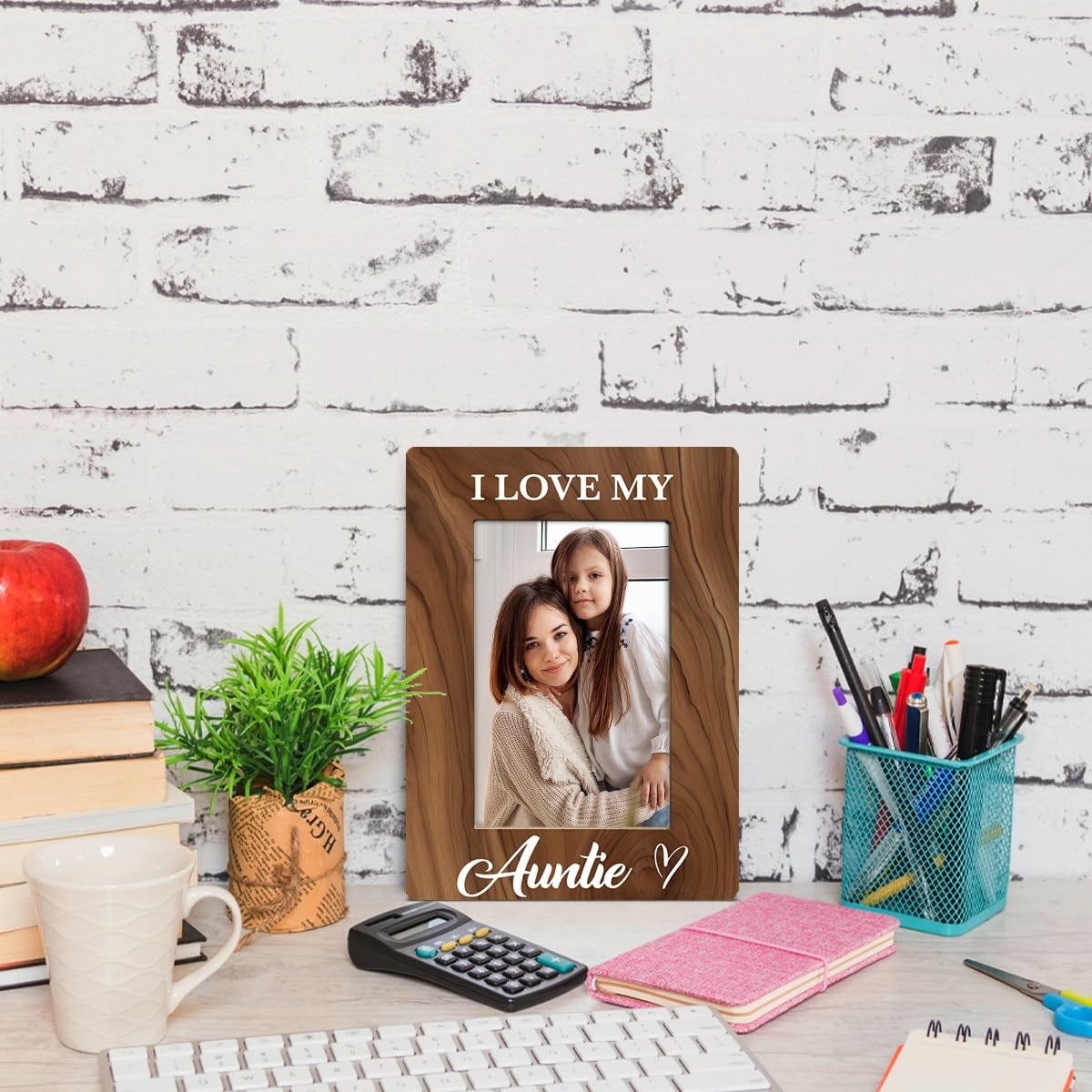Auntie Photo Gift for Best Aunt, I Love My Auntie Photo Frame, Holds 4 x 6 In…