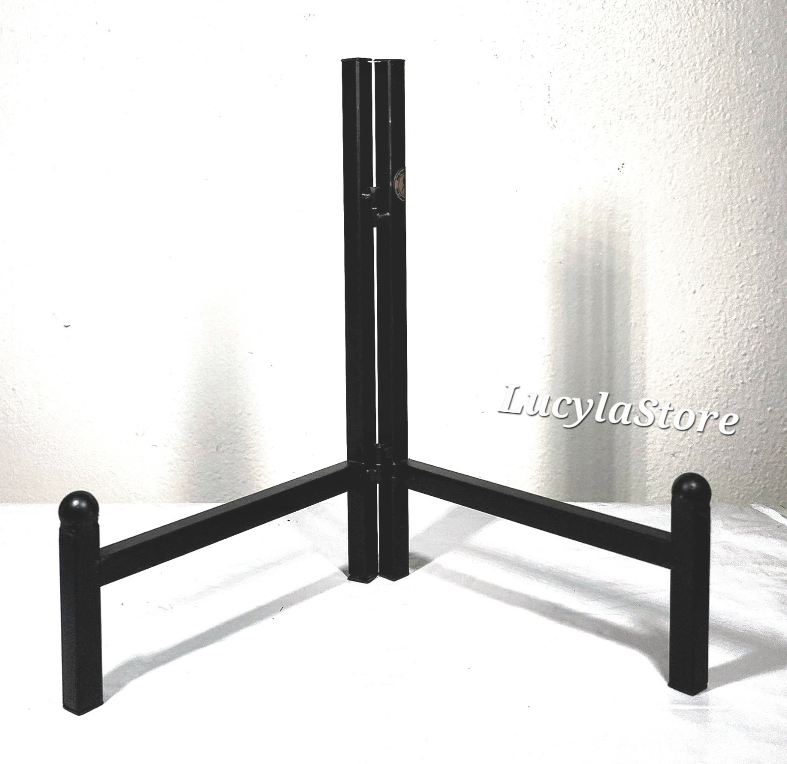 Pair Black Metal Adjustable Display Foldable Stands Art Plate Frame Book Holder