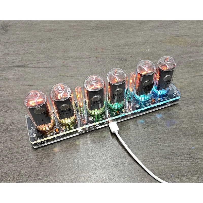 Retro 6-digit IN18 Nixie Clock Nixie Tube Clock IN-18 Four Tubes Nixie Clock