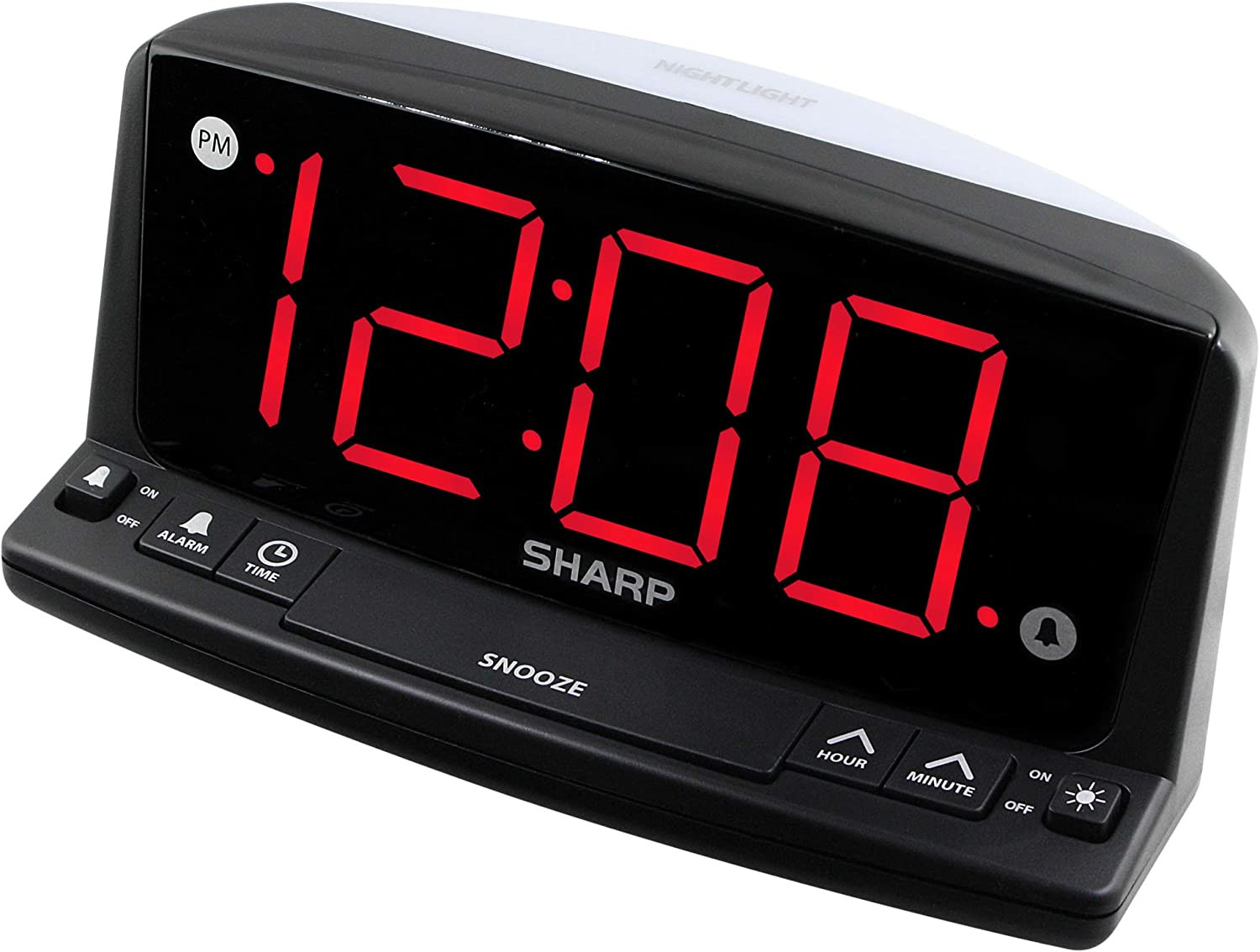 LED Digital Alarm Clock – Simple Operation – Easy to See Large Numbers, Built I