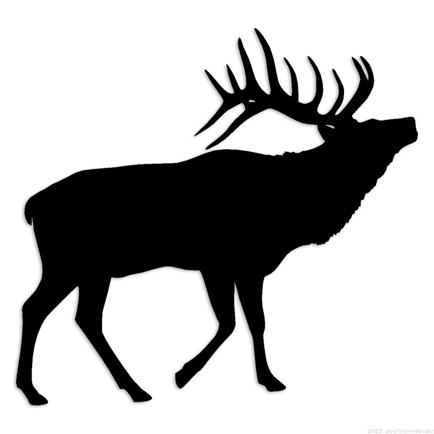 Elk Deer – Decal Sticker – Multiple Colors & Sizes – ebn6099