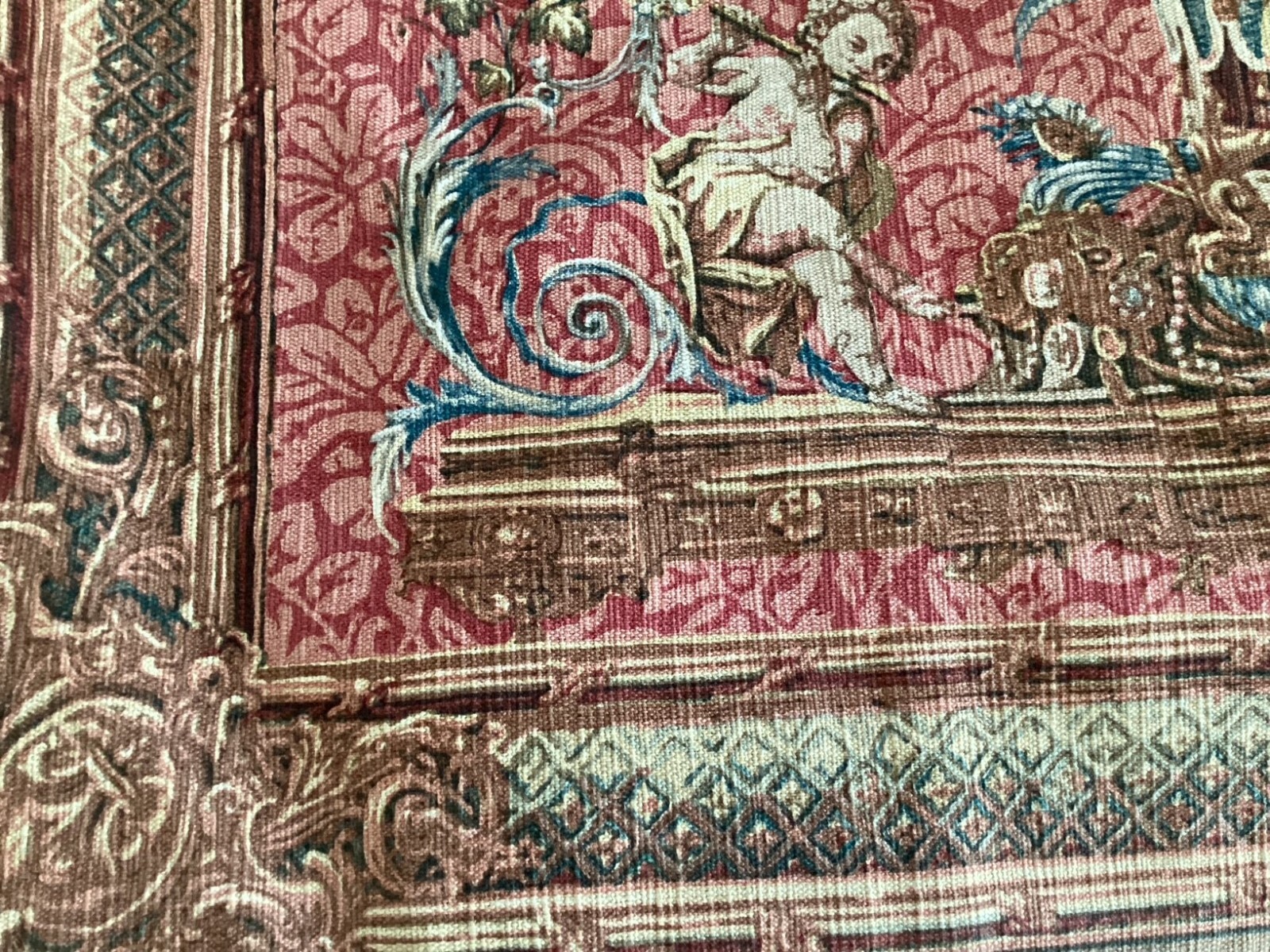 ‘Portique de Junon’ Tapestry French 42” X 56” Handwoven ~Made in France~ Large
