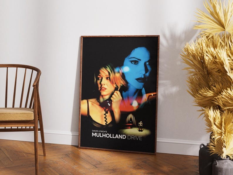 Mulholland Drive Poster, David Lynch, Retro Movie, Vintage Film, Print. Unframed