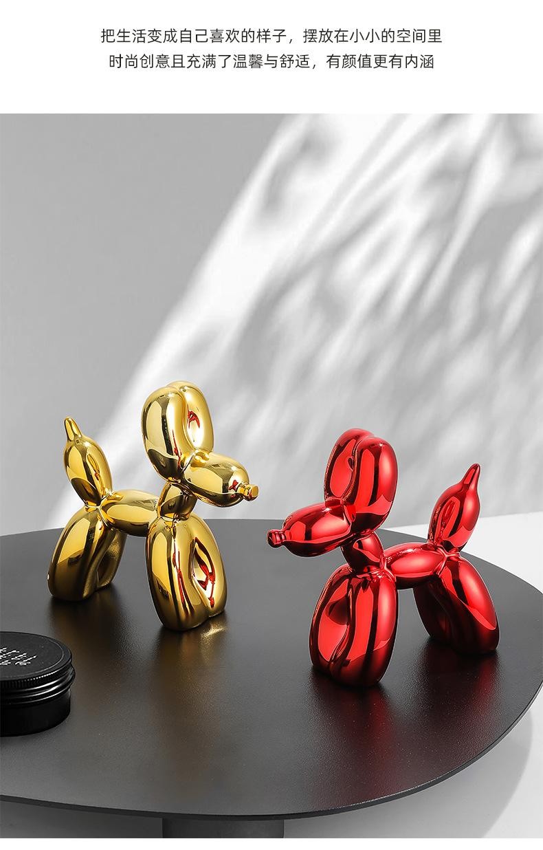 10cm 17cm Nordic Balloon Dog Sculpture Resin Animal Toy Statue Sculptures Figuri