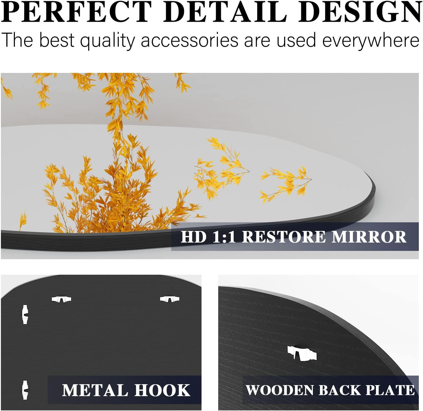 Unique Irregular Asymmetrical Wall Mirror for Living Room, Bathroom & Bedroom