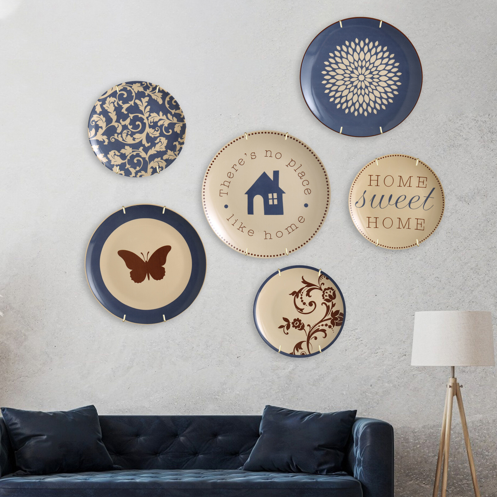 12PCS Decorative Plate Hangers Wall Spring Hook Holder Hanging Home 6/8/10inch