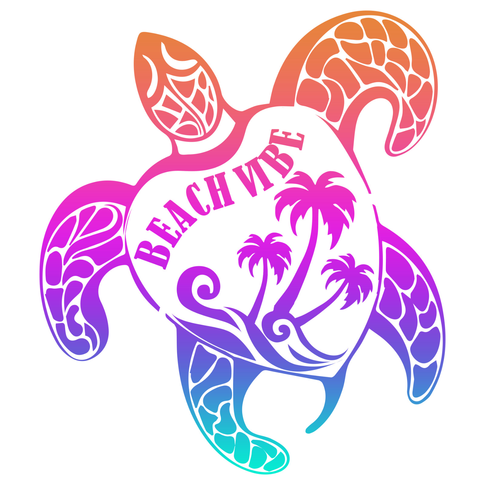 BEACH VIBE Sublimation Print Ready to Press, Heat Transfer YOU PICK YOUR SIZE
