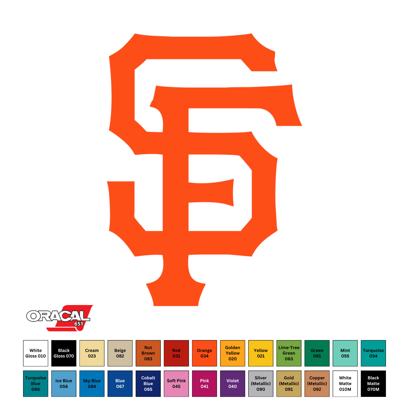 SF Giants Logo Permanent Sticker Die Cut Decal Oracal 651 4″ CHOOSE COLOR