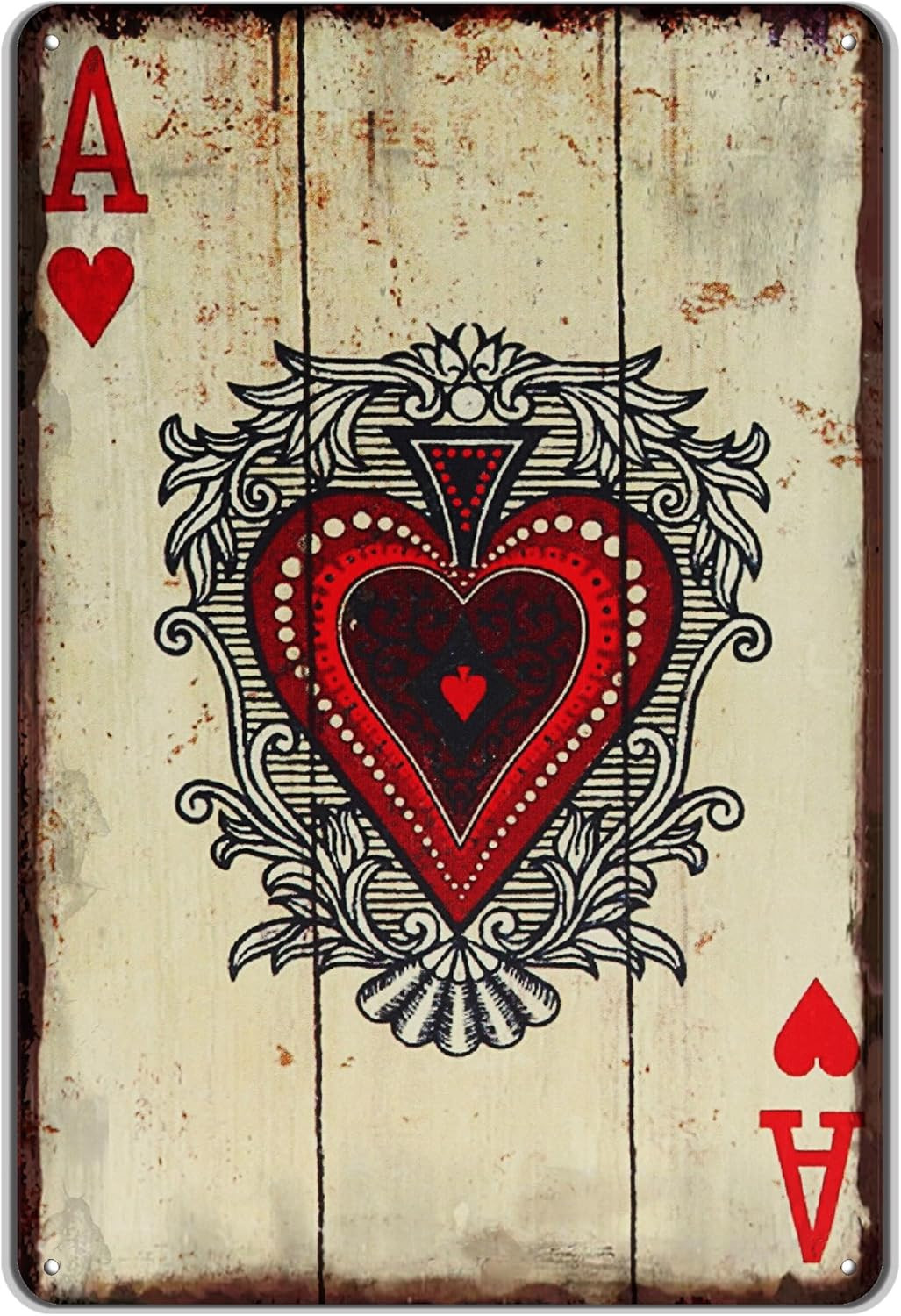 Vintage Poker Wall Decor Metal Sign Retro Tin Sign Wall Decorative Signs for Man
