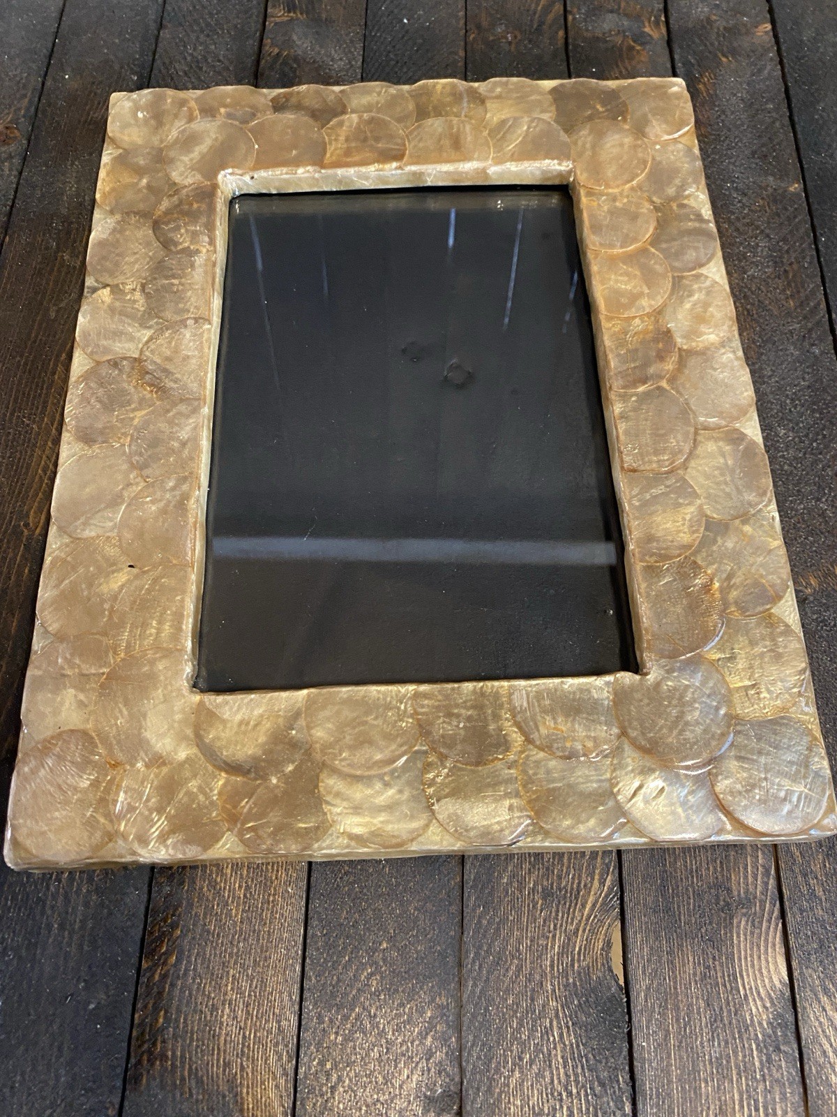 Gold Capiz Shell Picture Frame Dimensional 9.5 X 7.75 in