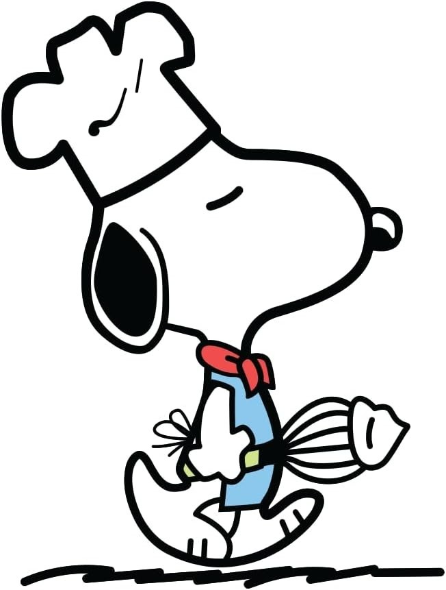 Snoopy Chef Sticker Decal Laptop Wall Mirror Cup Tumblr Locker Bin