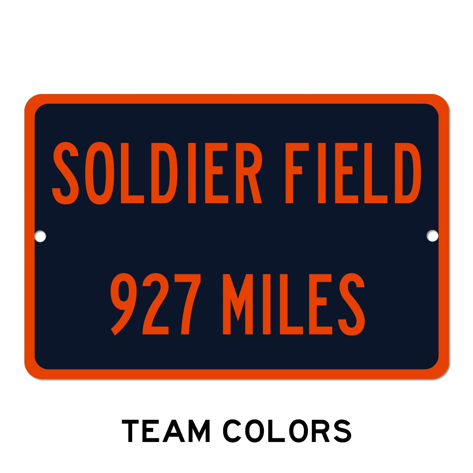 Custom Soldier Field Distance Sign Chicago Bears Fan Mileage Highway Sign Gift