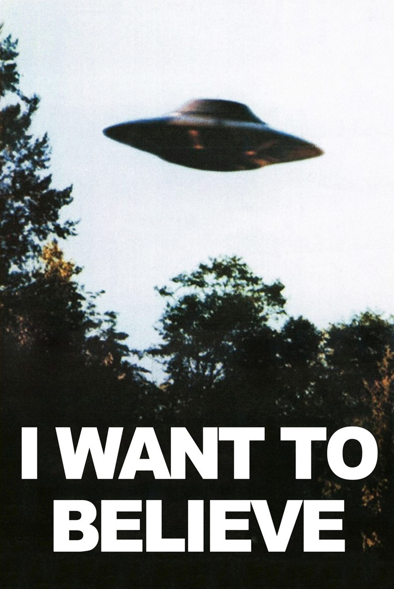 “I want to believe” poster from “The X Files” Vinyl Die Cut Sticker