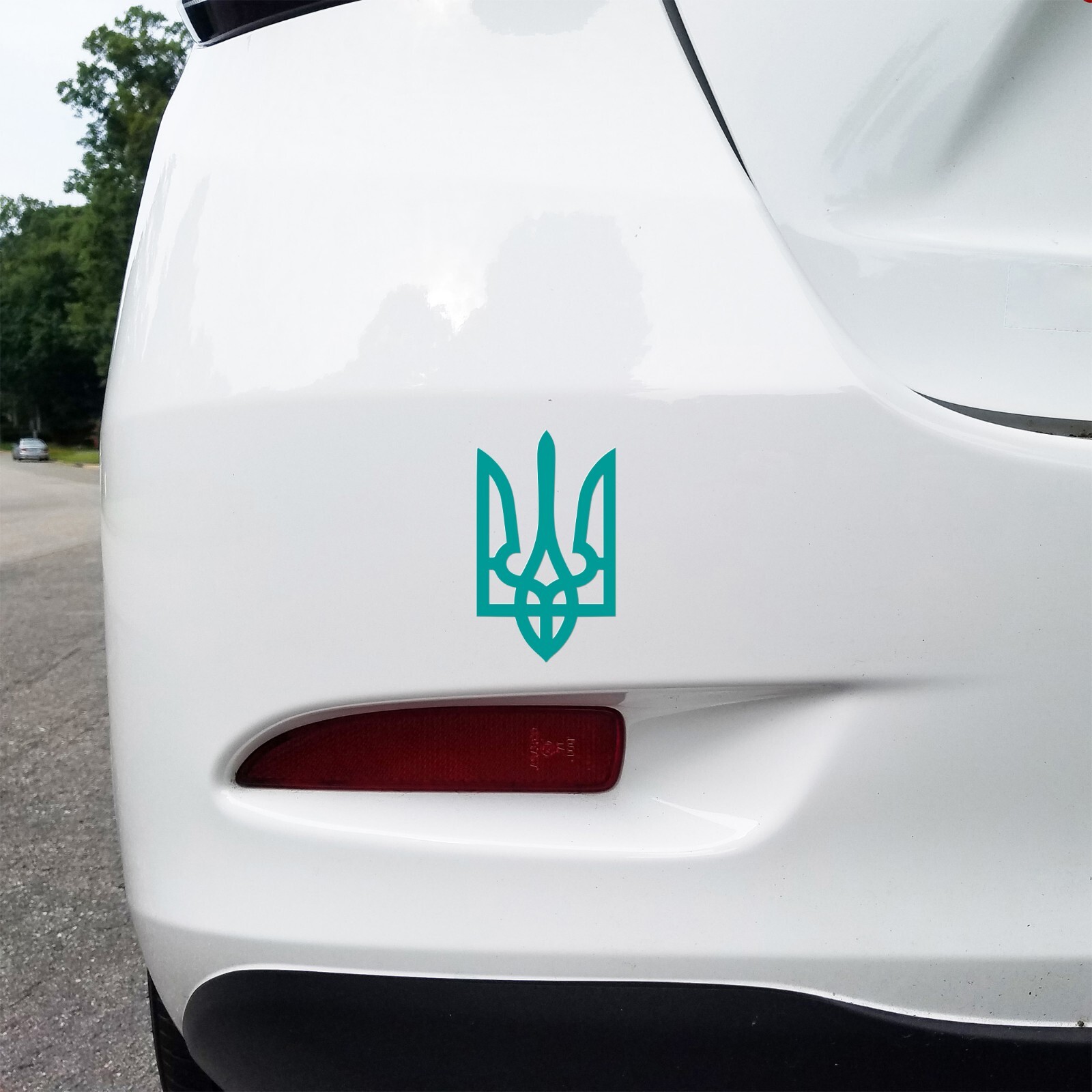 Ukrainian Coat of Arms Vinyl Decal Tryzub Trident Sticker Car Laptop Window Wall
