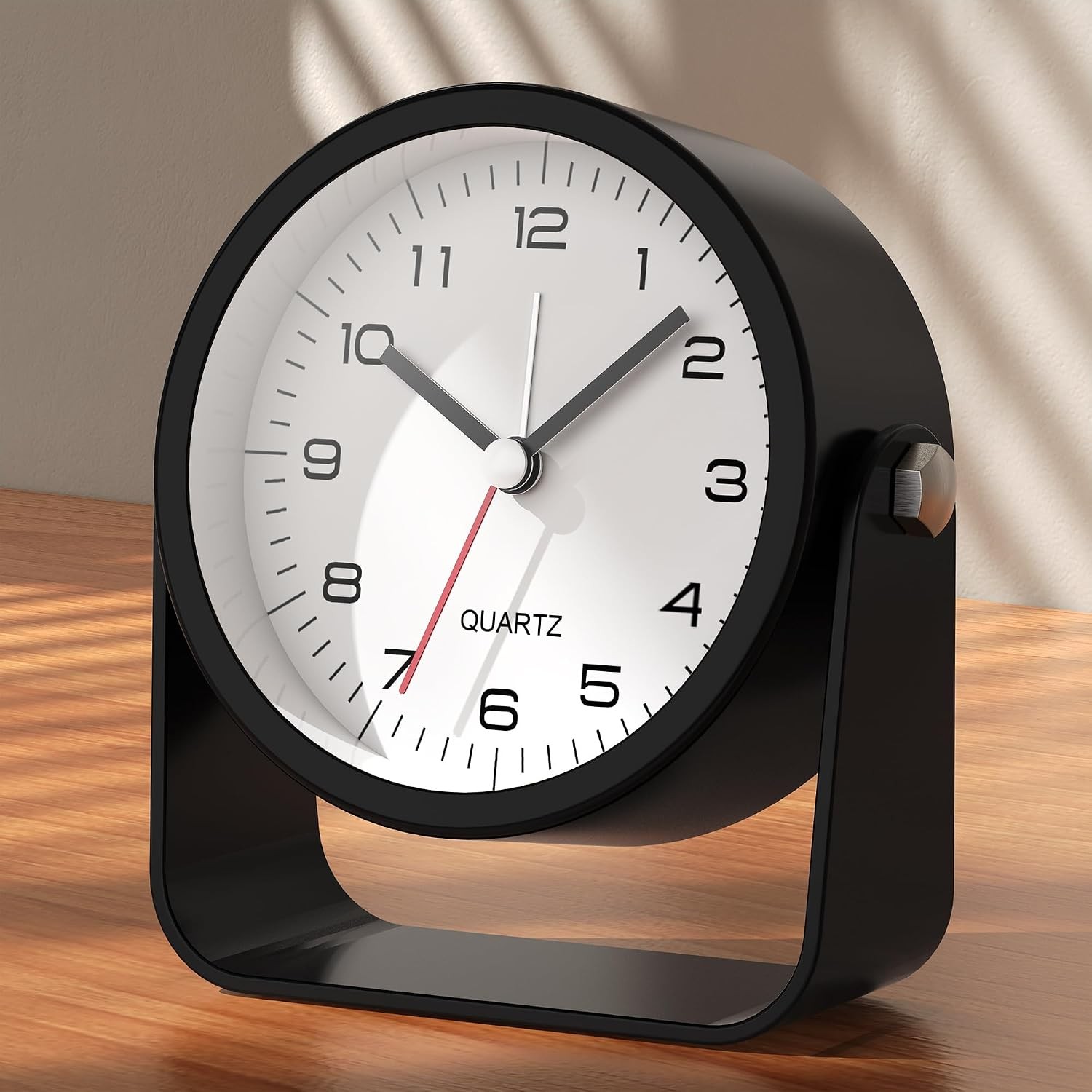 ® 3.5 Inch Small Analog Alarm Clocks,Battery Operated Desk Clock,Cute Table