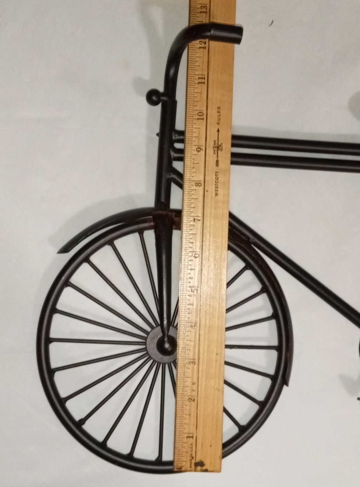 BICYCLE Metal Wall Art 18″ long 12” tall Home Decor Brown 2+ Pounds – Unbranded