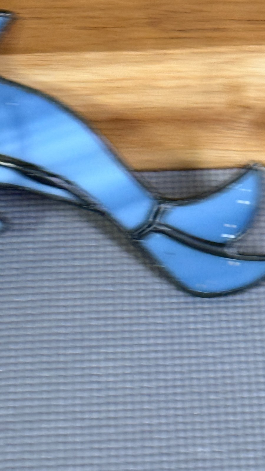 Blue Dolphin Stained Glass Suncatcher Window Hanging Suction Cup 5in