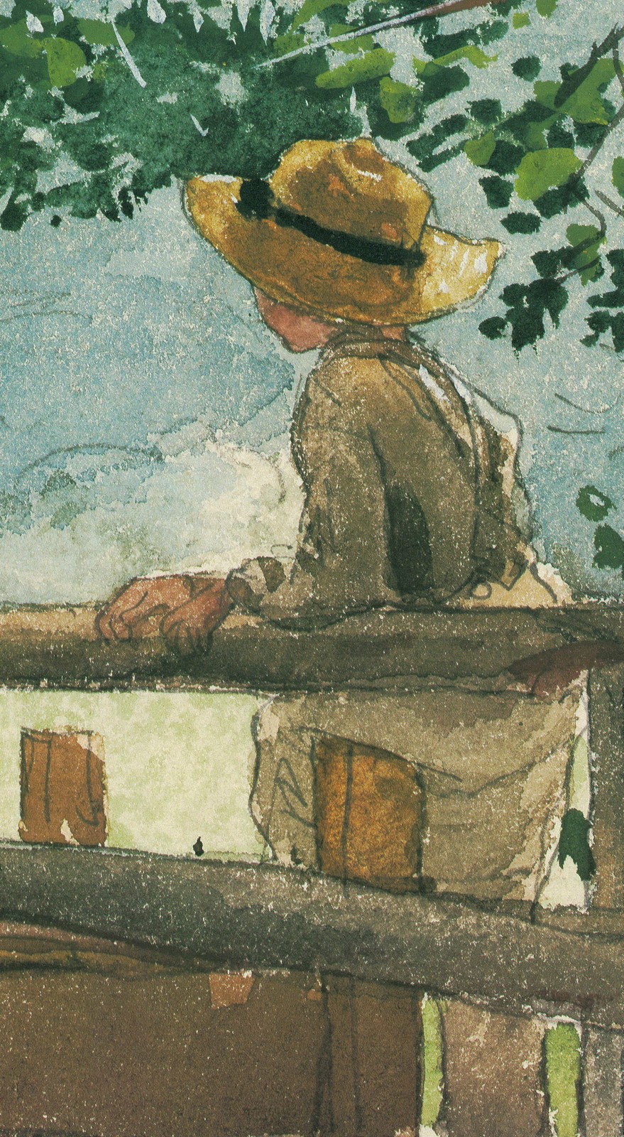 WINSLOW HOMER Spring 34″ x 24″ Offset Lithograph 1985 Modernism
