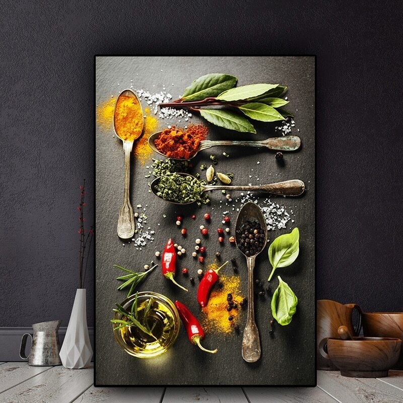 Kitchen Canvas Painting Wall Art Food Picture Home Decor Canvas Print Art Poster