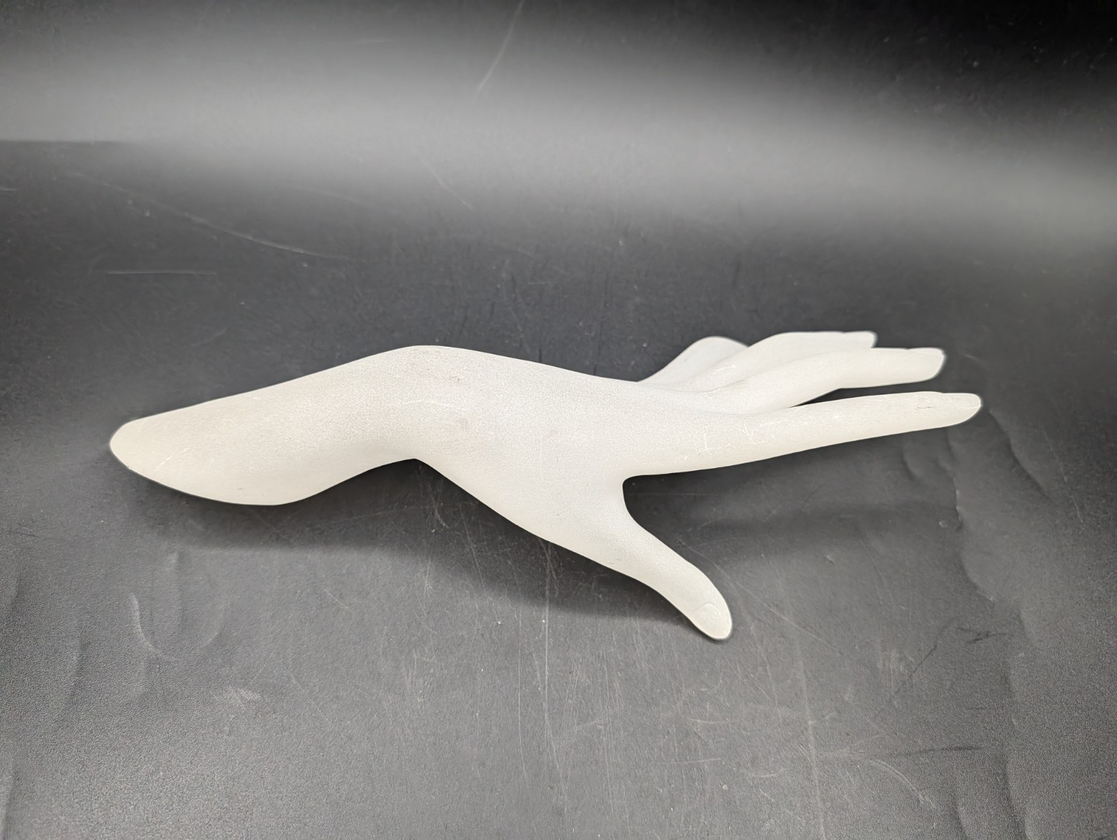 Clear Frosted Acrylic Lucite Woman’s Hand Sculpture Figure