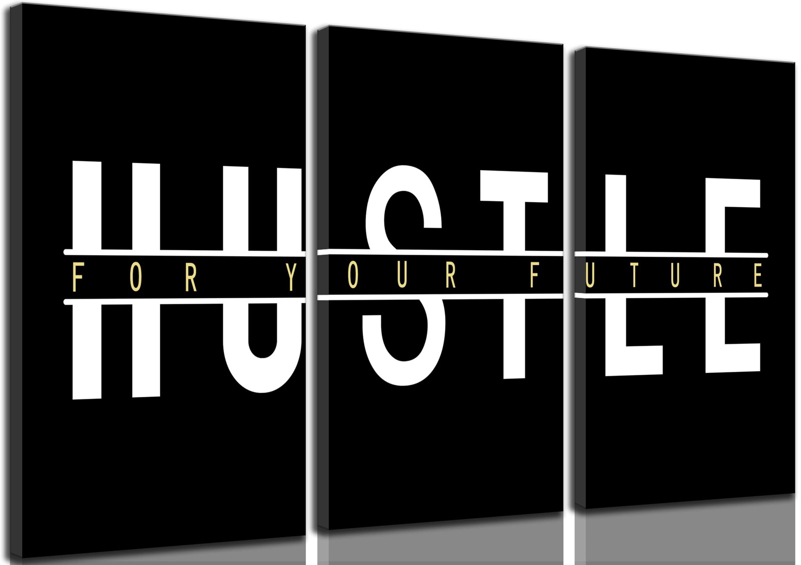 3Pcs Inspirational Office Canvas Wall Art Black and White Modern Motivational…