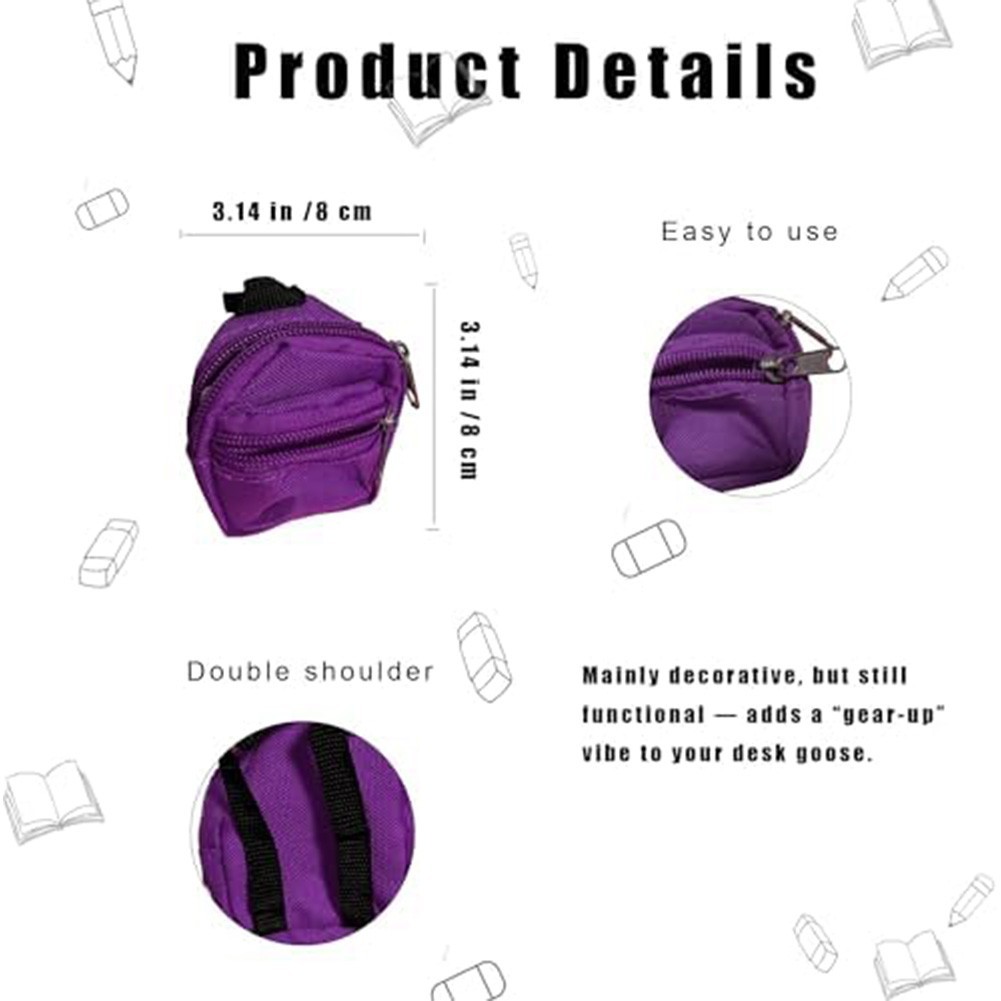 7 Inch Desk Goose Hoodie Outfit with Matching For Mini Backpack Accessory Set
