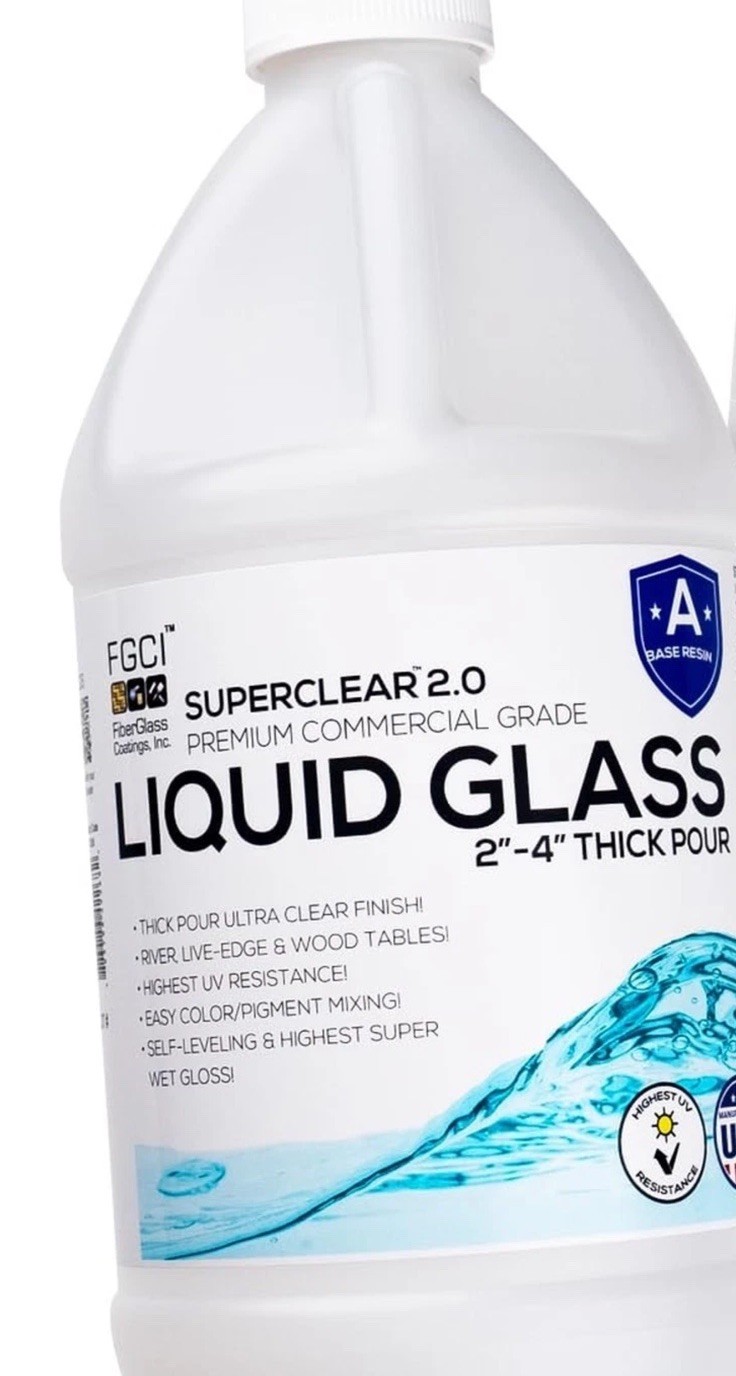 Deep Pour Epoxy Resin Liquid Glass 0.75 Gallon / 96 oz 2-4 inch Super Clear