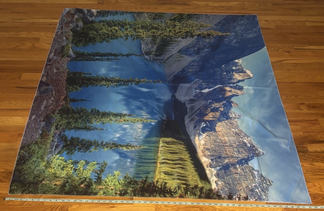Mountain Tapestry – MORAINE LAKE Wall Hanging for Room – Alberta Canada 52×58