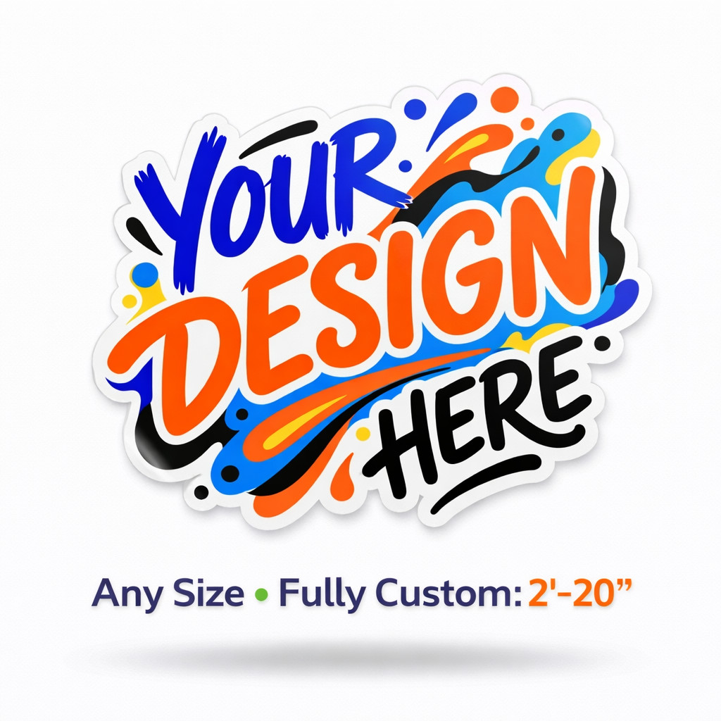 Custom Printed Vinyl Stickers Die Cut Logo Outdoor Waterproof UV Resistant 2″–20