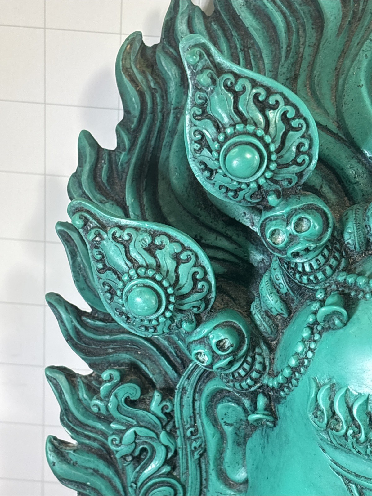 Bhairav 13″ Mahakal Mask Wall hanging Art Sculpture Religious Resin With Hook