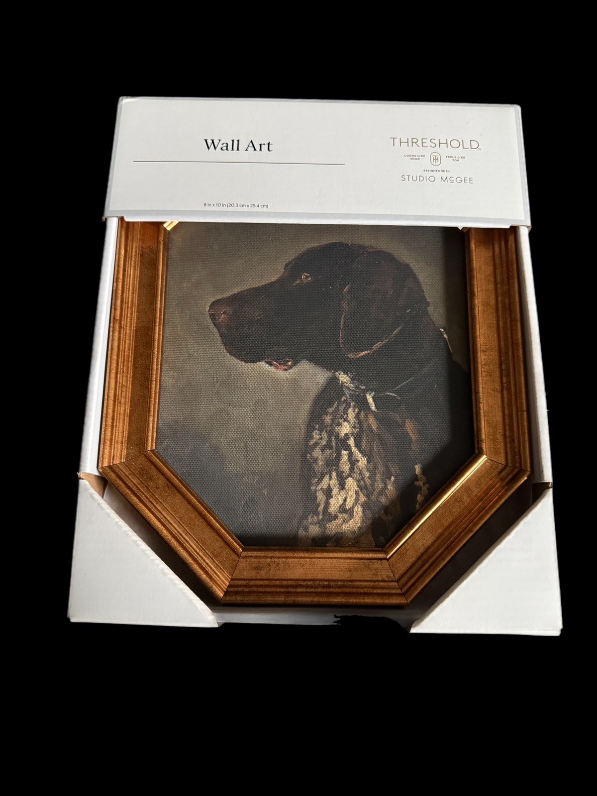 NEW! Threshold Studio McGee – Pointer Dog Wall Art in Frame – 8″ x 10″