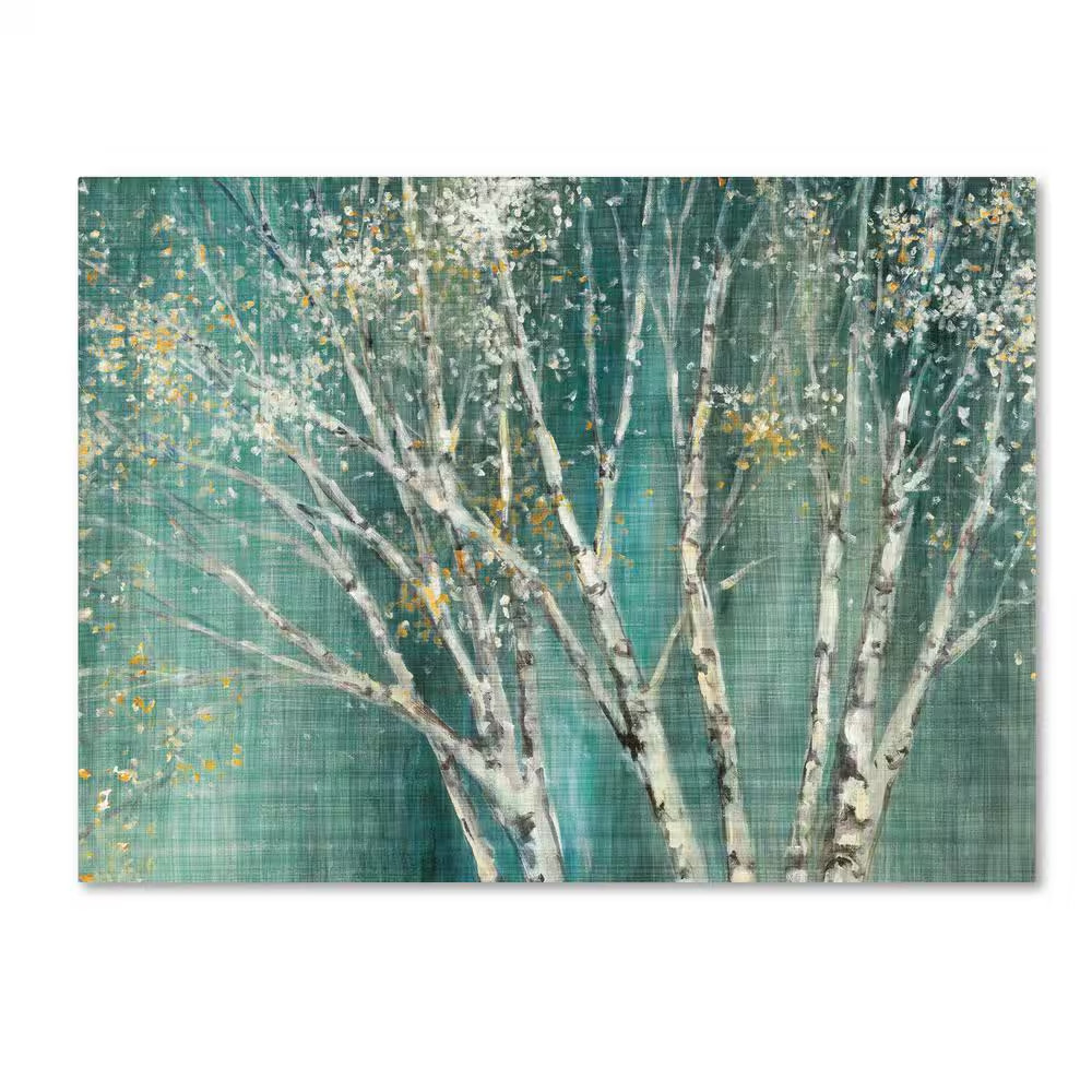 35 In. X 47 In. “Blue Birch” by Julia Purinton Printed Canvas Wall Art